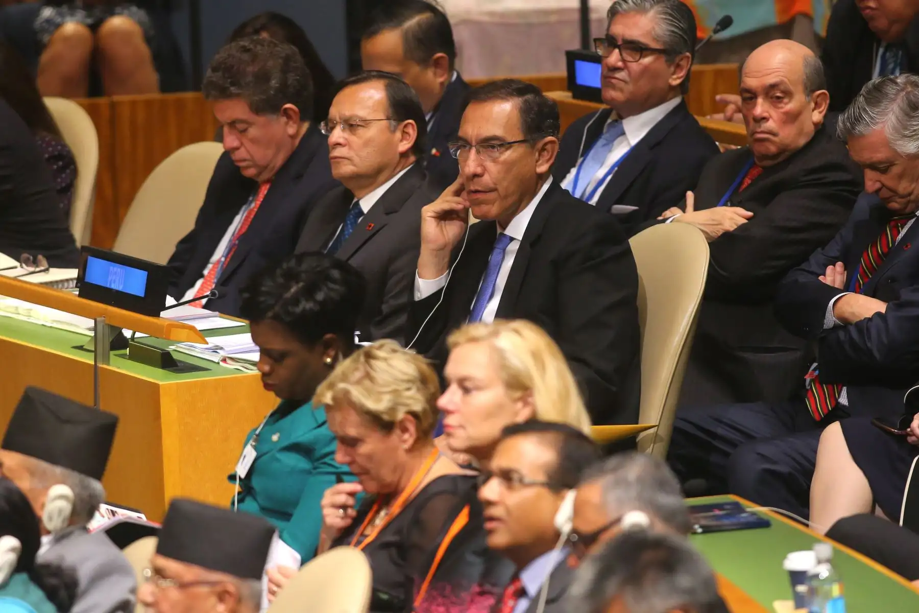 Jefe de Estado, Martín Vizcarra, participa en la inauguración en el 73° Periodo de Sesiones de la Asamblea General de las Naciones Unidas, que se realiza en Nueva York, Estados Unidos.Foto: ANDINA/Juan Carlos Guzman/Prensa Presidencia