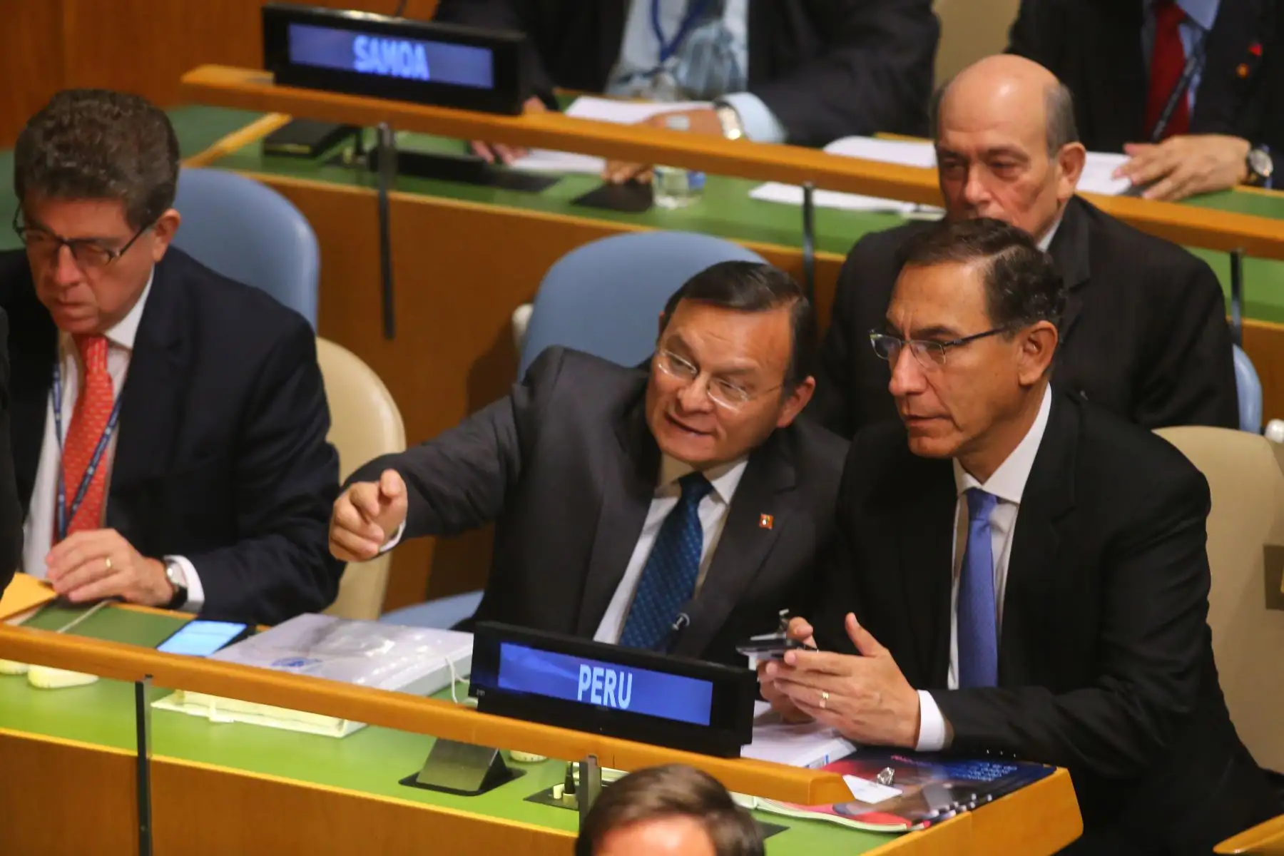 Jefe de Estado, Martín Vizcarra, participa en la inauguración en el 73° Periodo de Sesiones de la Asamblea General de las Naciones Unidas, que se realiza en Nueva York, Estados Unidos.Foto: ANDINA/Juan Carlos Guzman/Prensa Presidencia