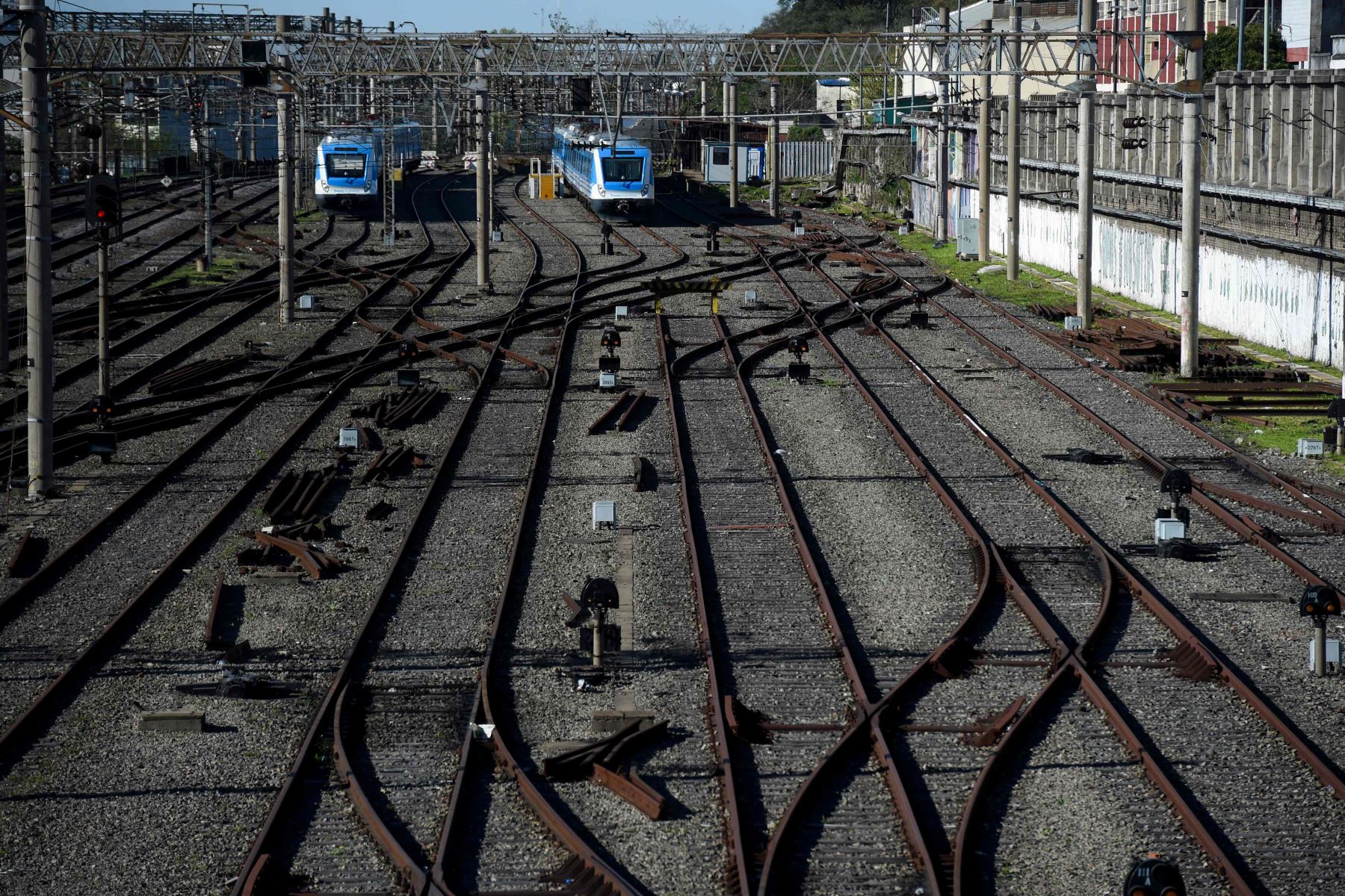 Estación de tren de Constitución en Buenos Aires durante una huelga general de 24 horas Foto: AFP