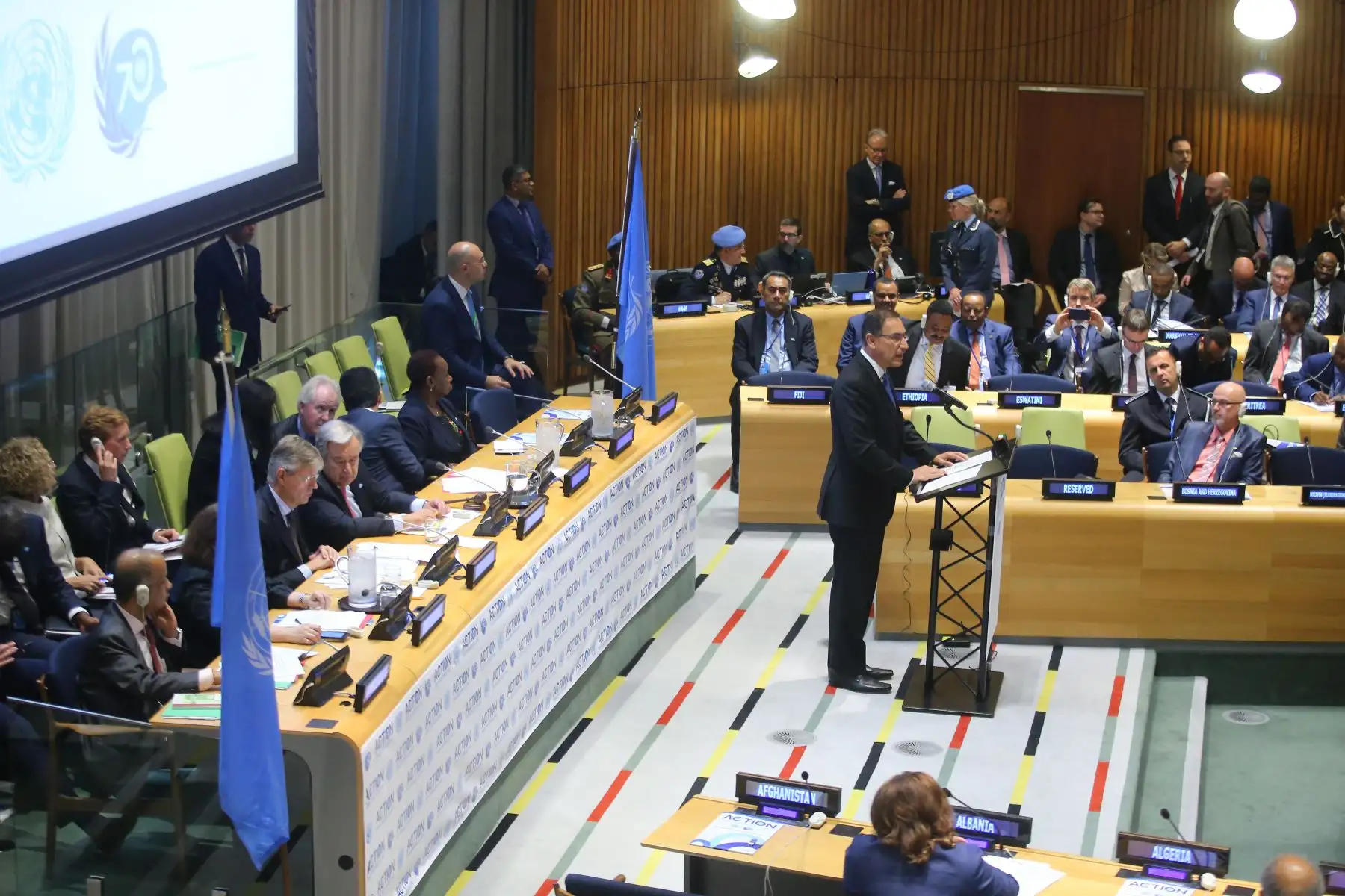 Jefe de Estado , Martín Vizcarra participa en el encuentro de alto nivel "Acción por el Mantenimiento de la Paz", en Nueva York (Estados Unidos).Foto: ANDINA/Prensa Presidencia
