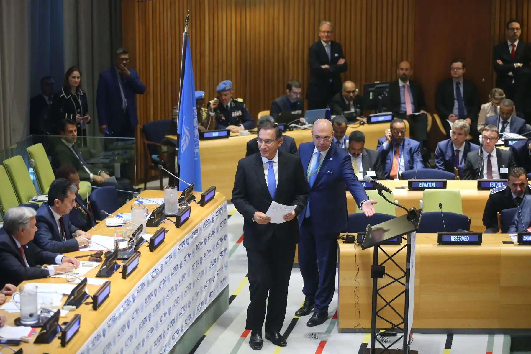 Jefe de Estado , Martín Vizcarra participa en el encuentro de alto nivel "Acción por el Mantenimiento de la Paz", en Nueva York (Estados Unidos).Foto: ANDINA/Prensa Presidencia