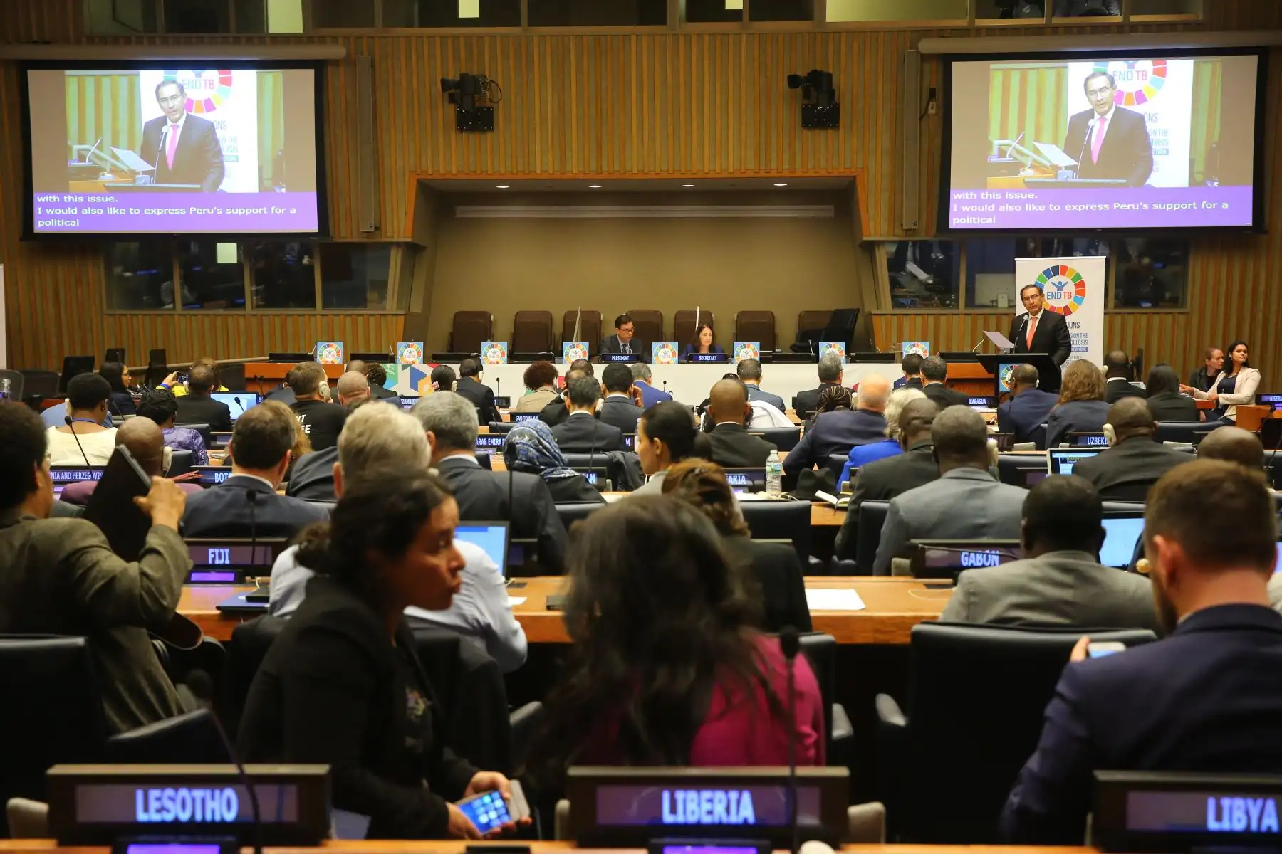 Presidente  Martín Vizcarra participò en el evento de alto nivel sobre tuberculosis en Nueva York, Estados Unidos.Foto: ANDINA/Prensa Presidencia