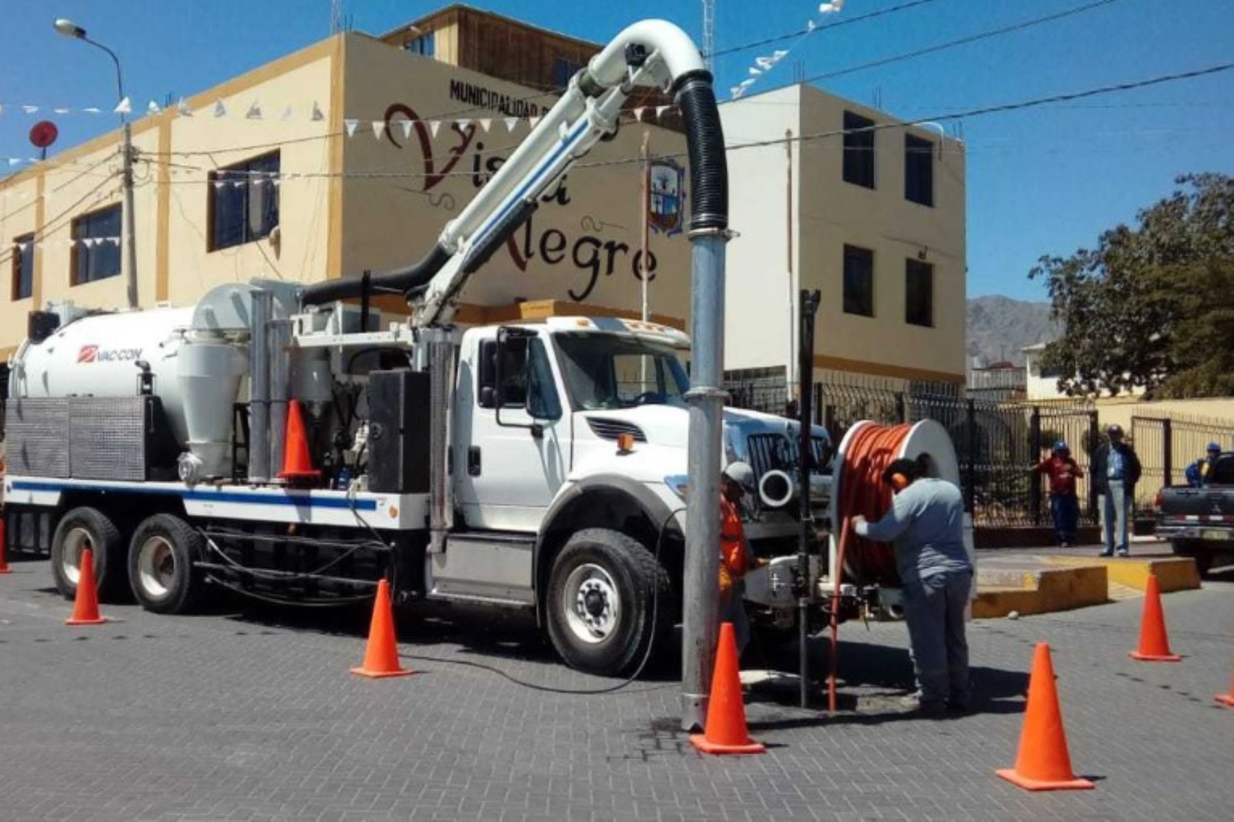 Con hidrojets limpiarán redes de alcantarillado de la ciudad de Pisco, en Ica. ANDINA/Difusión