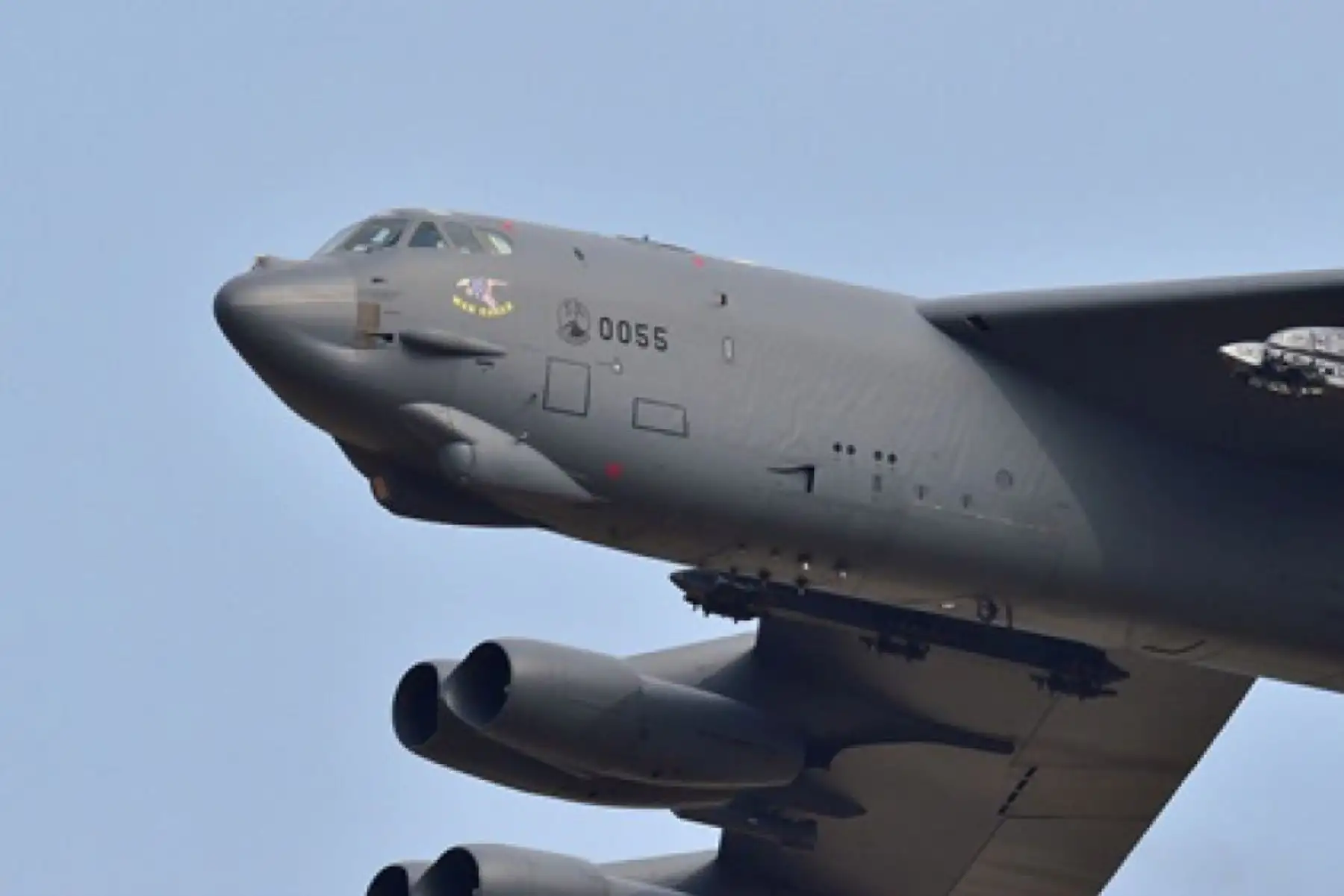 Bombardero B52 Stratofortress, que puede transportar armas nucleares. Foto: AFP