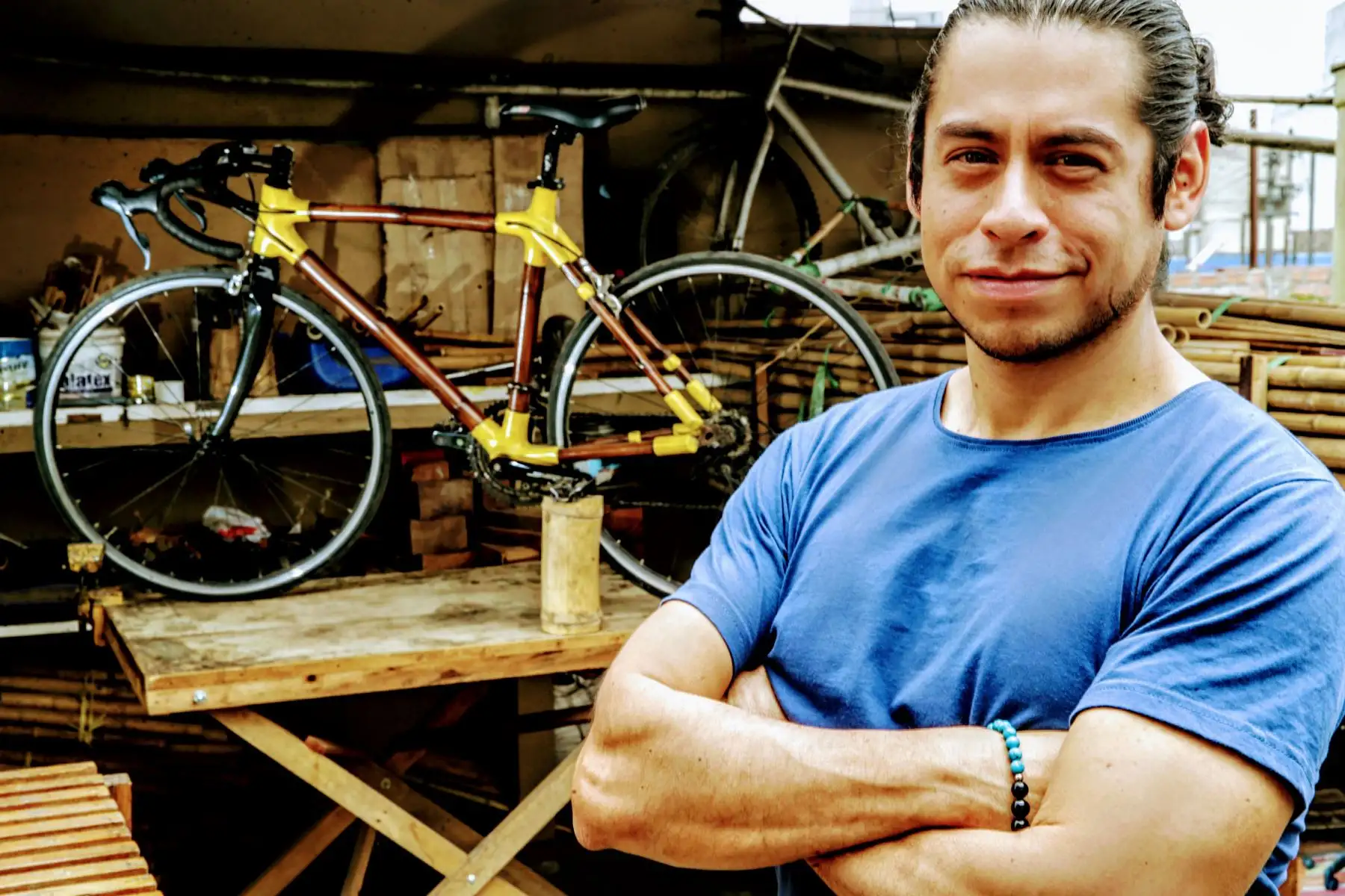 Fabricar esta bicicleta puede tomar más de cuatro días, y hay que destacar que casi todo el trabajo es a mano. Foto: ANDINA/Luis Iparraguirre