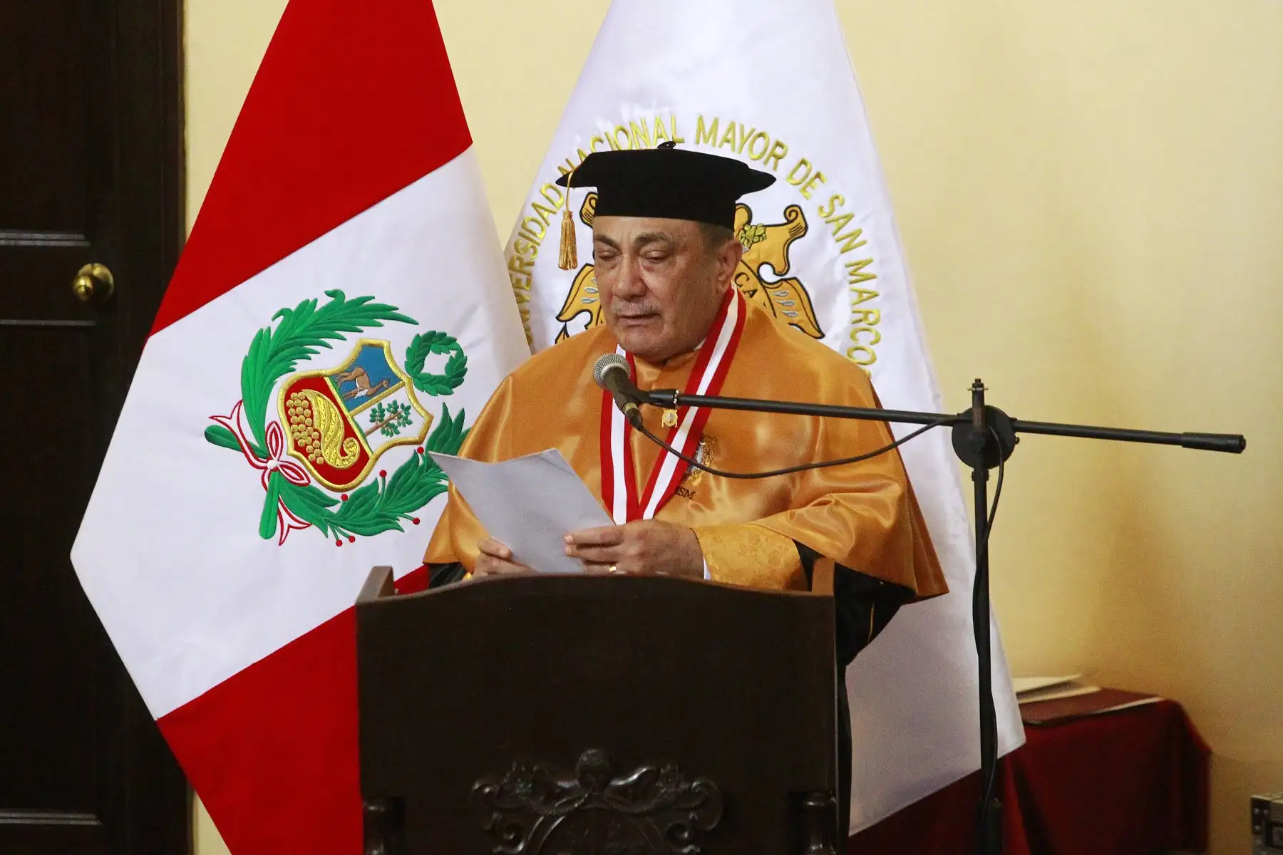 Universidad Nacional Mayor de San Marcos otorga honoris causa al educador Idel Vexler Talledo. Foto: ANDINA/Eddy Ramos