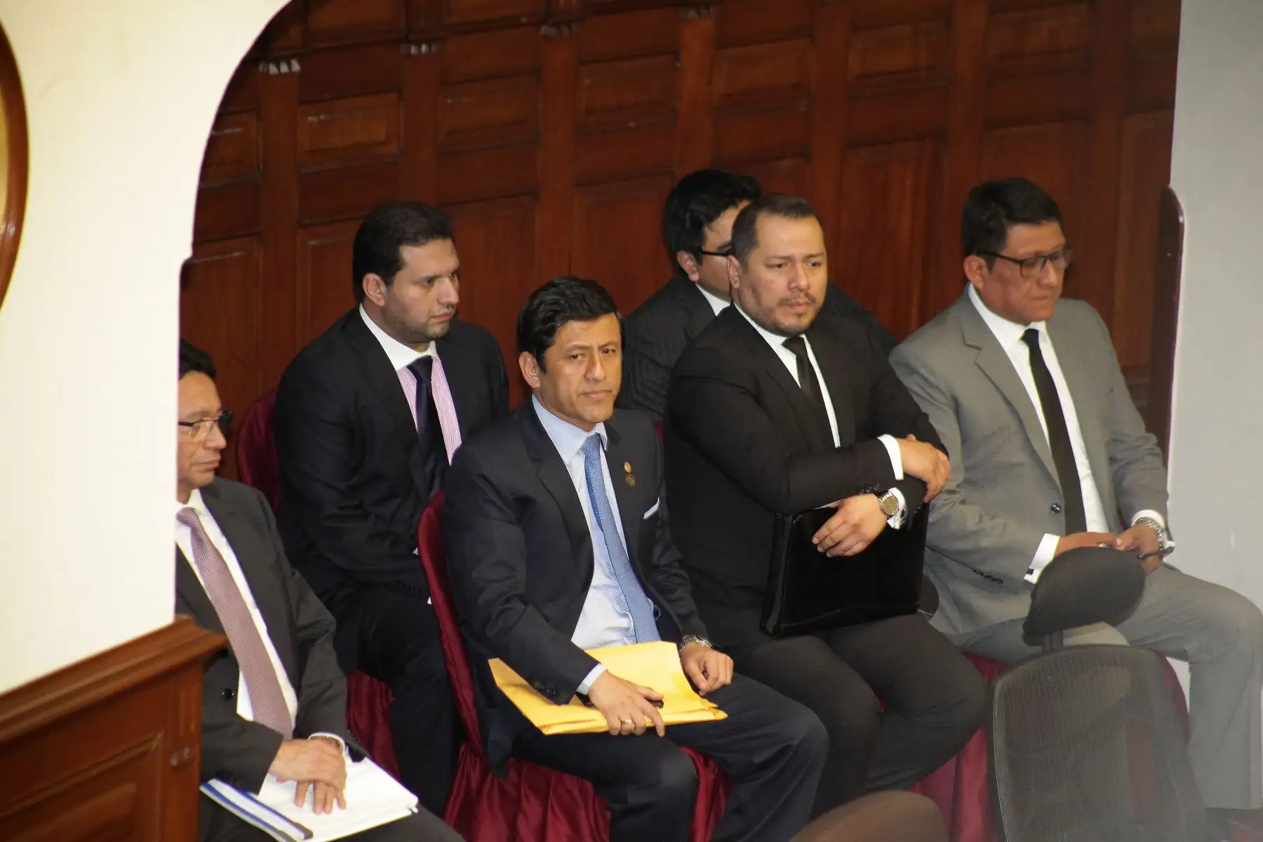 Los exconsejeros del extinto Consejo Nacional de la Magistratura (CNM) se presentan ante Comisión Permanente para ejercer su derecho a la defensa. Foto: ANDINA/Héctor Vinces