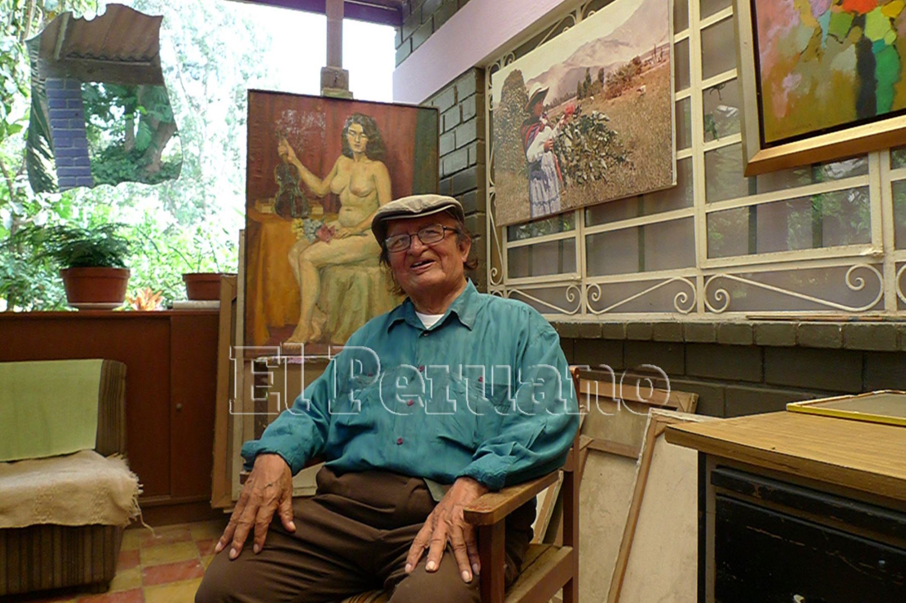 Milner Cajahuaringa, el pintor de Huarochirí,  egresado de Bellas Artes (2012). Foto: Diario Oficial EL PERUANO / José Vadillo
