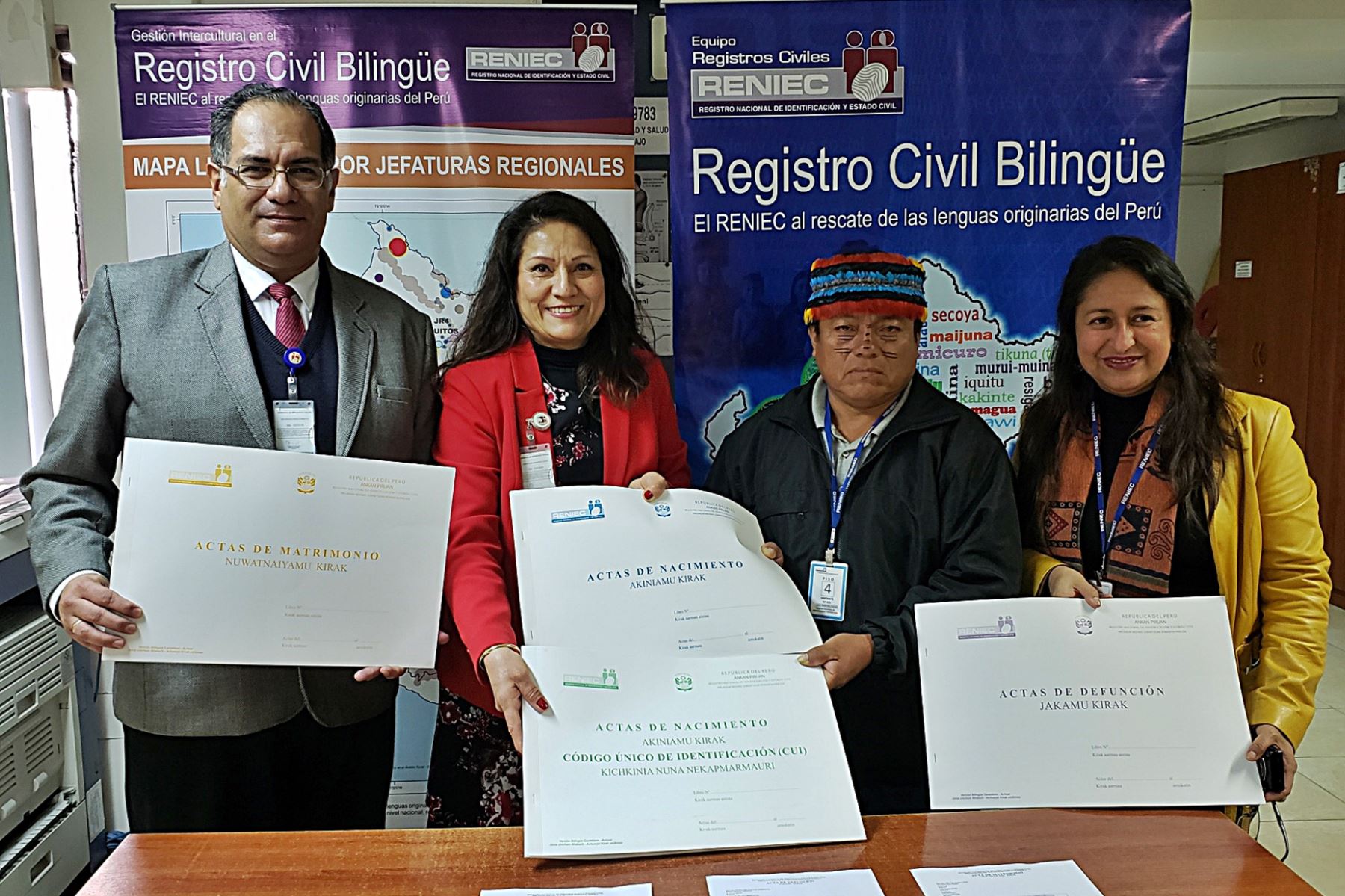Reniec implementa el Registro Bilingüe en línea en lengua Achuar.