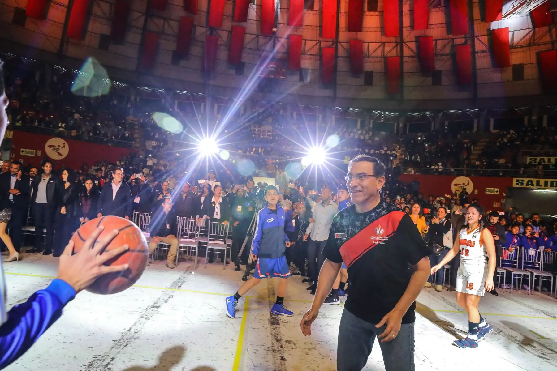Presidente Martín Vizcarra, clausuró los Juegos Deportivos Escolares Nacionales.Foto:ANDINA/Prensa Presidencia
