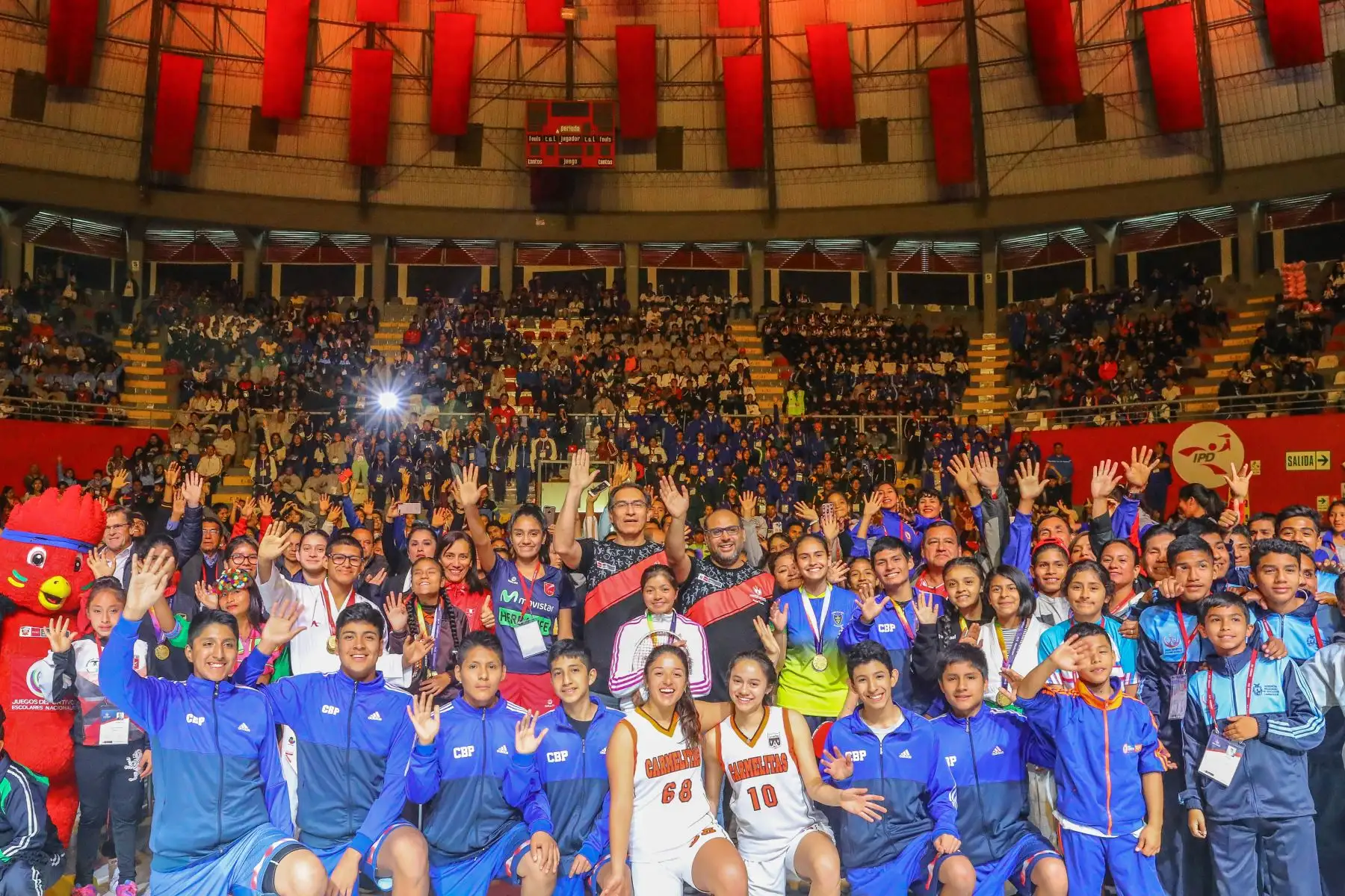 Presidente Martín Vizcarra, clausuró los Juegos Deportivos Escolares Nacionales.Foto:ANDINA/Prensa Presidencia