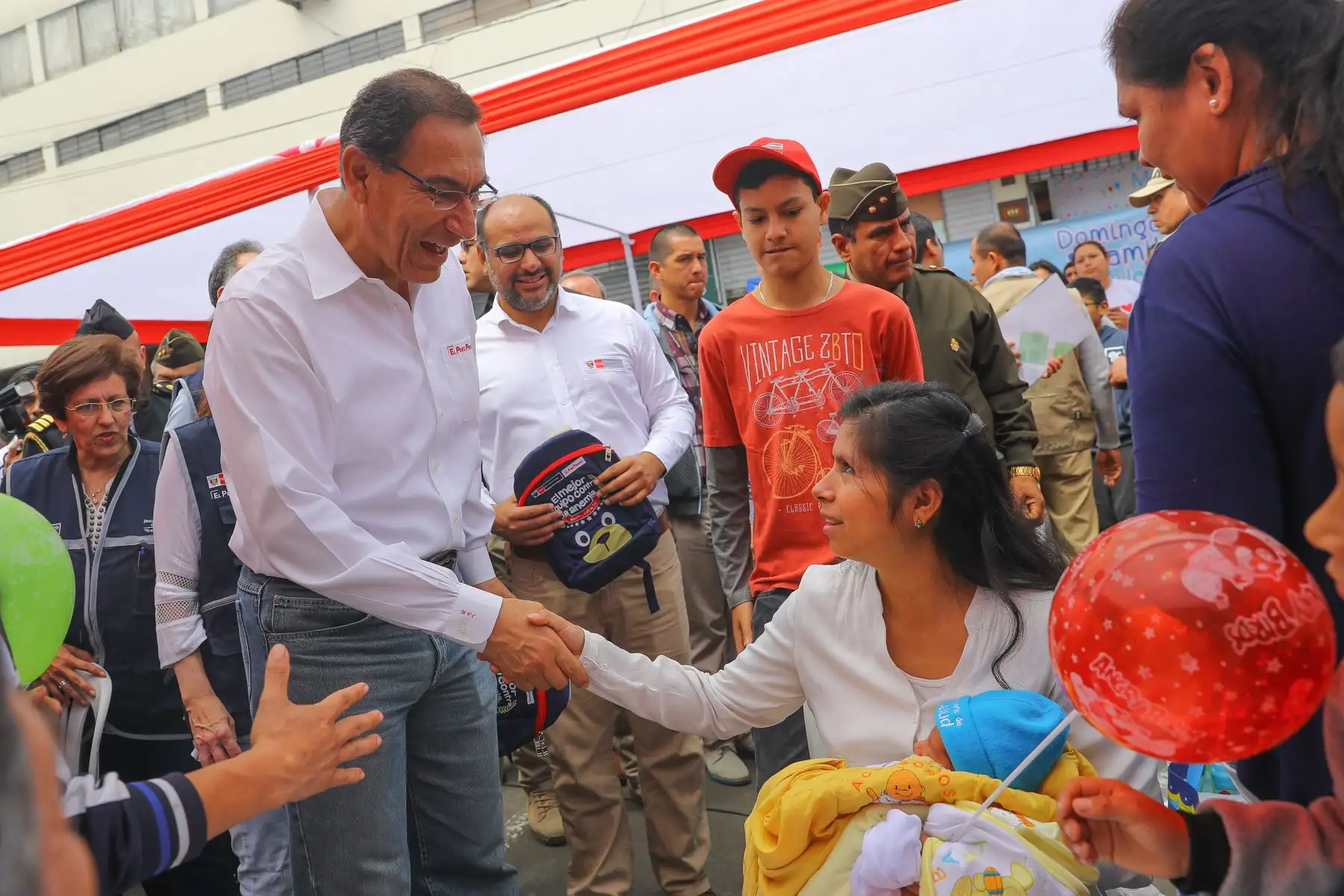 Presidente Martín Vizcarra, participò en campaña "Domingo Familiar de la Salud", con el fin de reducir la anemia y llegar a la meta del 19% en el Bicentenario.Foto: ANDINA/Prensa Presidencia