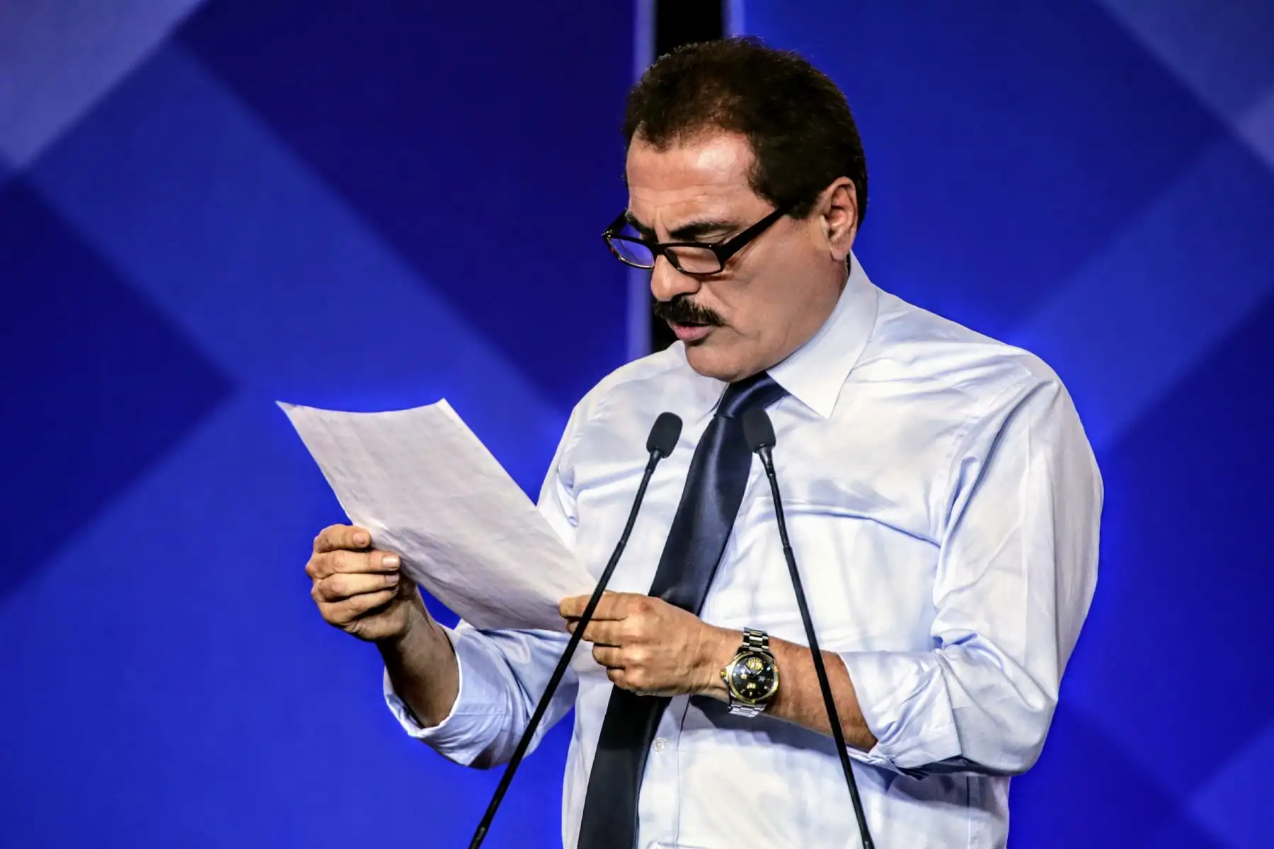 Julio Gagó  candidato a la alcaldía de Lima, en debate municipal. Foto: ANDINA/Luis Iparraguirre