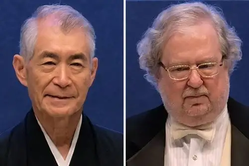 Tasuku Honjo de Japón y James P Allison  de los EE. UU., ganadores del Premio Nobel de Medicina 2018  Foto: AFP