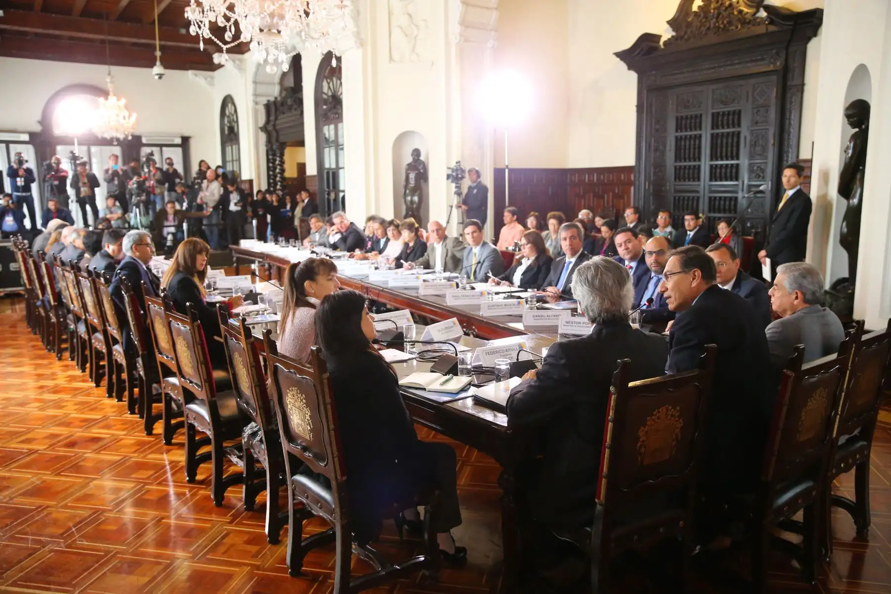 Presidente Vizcarra participa en la reinstalación del Comité Ejecutivo Nacional de la Mesa de Concertación para la Lucha contra la Pobreza. Foto: ANDINA Juan Carlos Guzmán Negrini/Prensa Presidencia