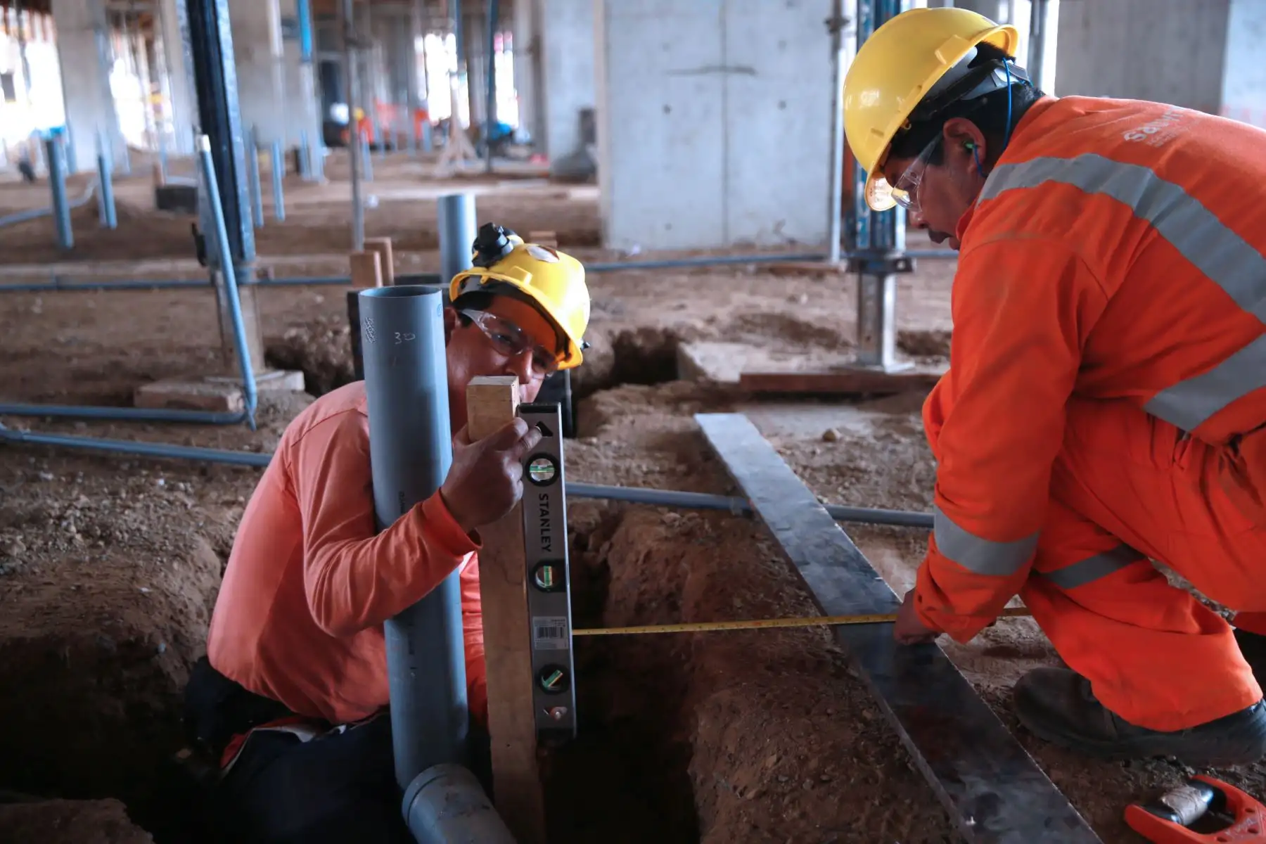 Primer recorrido  en las obras que se ejecutan en la Villa Deportiva  Regional del Callao donde se construye el Nuevo Polideportivo del Callao . Foto: ANDINA/Norman Córdova