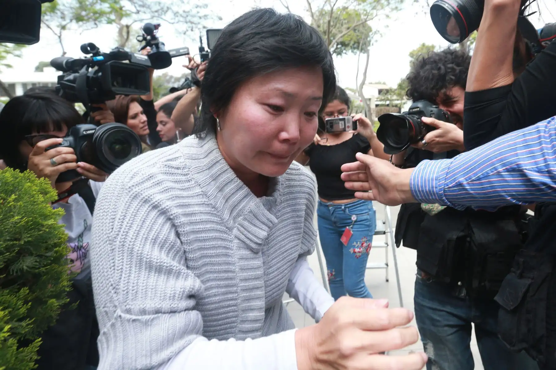 Keiko Fujimori, afirmó hoy que la decisión de declarar improcedente el indulto de su padre, Alberto Fujimori, es una decisión injusta y será apelada por parte de su defensa legal. Foto: ANDINA/Vidal Tarqui