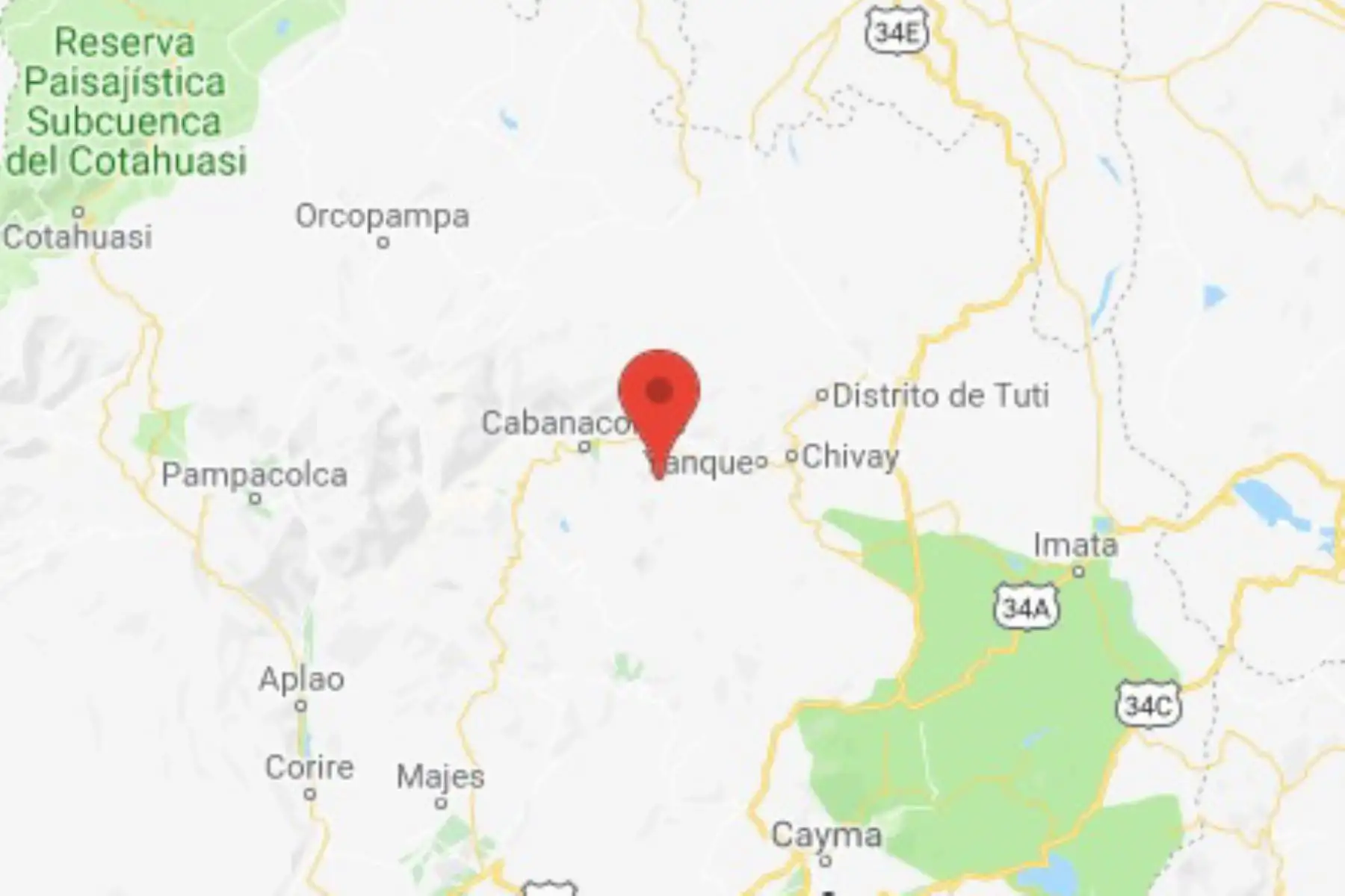 Se registró sismo en el distrito de Maca, provincia de Caylloma, región Arequipa,