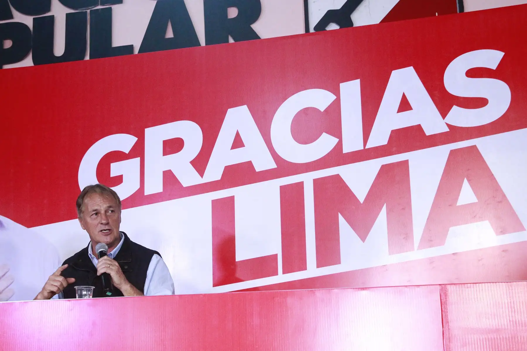 Conferencia de prensa de Jorge Muñoz, virtual alcalde de Lima. Foto: ANDINA/Eddy Ramos
