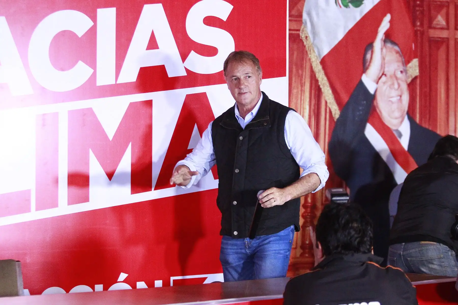 Conferencia de prensa de Jorge Muñoz, virtual alcalde de Lima. Foto: ANDINA/Eddy Ramos