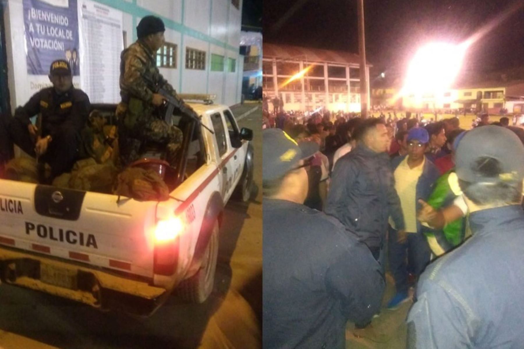 Miembros del Ejército y de la Policía extremaron medidas para evitar vandalismo en Huaranchal, en La Libertad. INTERNET/Medios
