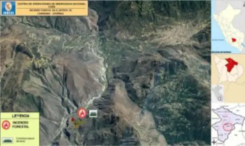 Incendio forestal registrado en la localidad de Cruzpata, distrito de Lambrama, provincia de Abancay, fue extinguido en su totalidad.