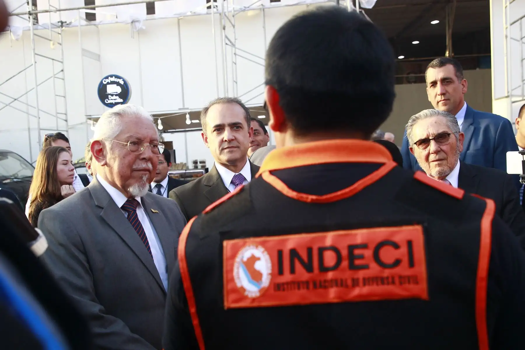 Ministro de Vivienda, Construcción y Saneamiento, Javier Piqué del Pozo  y el presidente del Consejo Directivo de CAPECO, Enrique Espinoza Becerra  inauguran  la XXIII Exposición Internacional del Sector de la Construcción 2018. Foto: ANDINA/Eddy Ramos