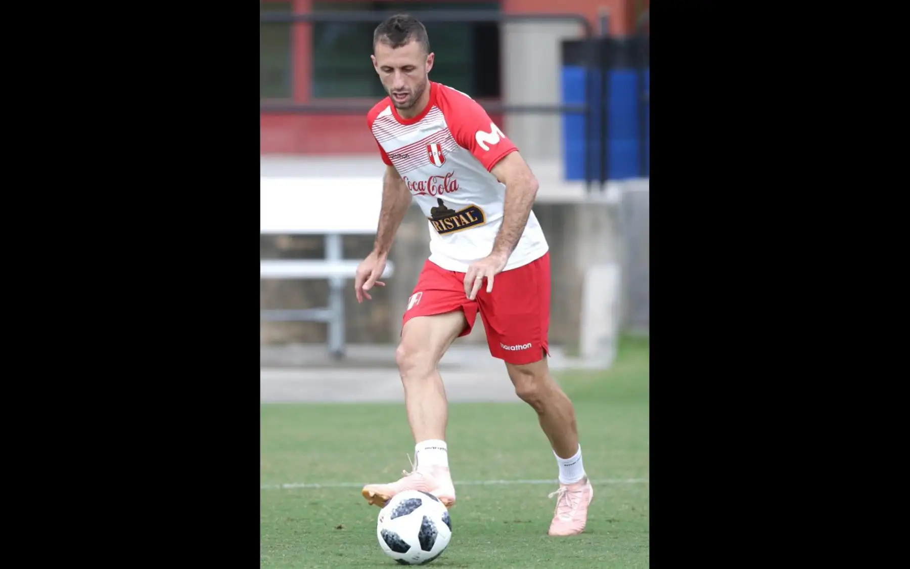 El volante, Horacio Calcaterra, entrena con la selección peruana de fútbol en 
 Miami-Estados Unidos:Foto: ANDINA/FPF