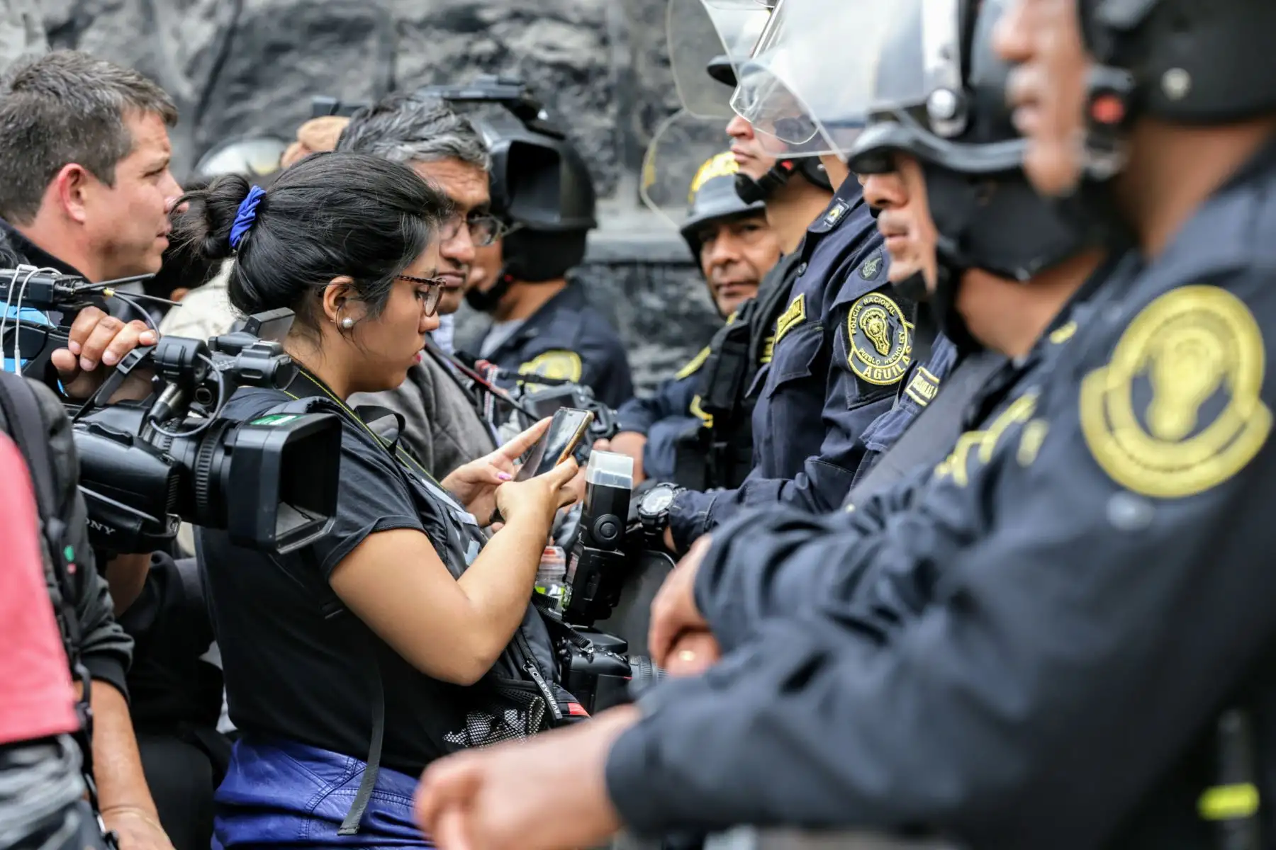Exteriores de la Prefectura de Lima, donde se encontraría detenida Keiko Fujimori. Foto: ANDINA/Luis Iparraguirre