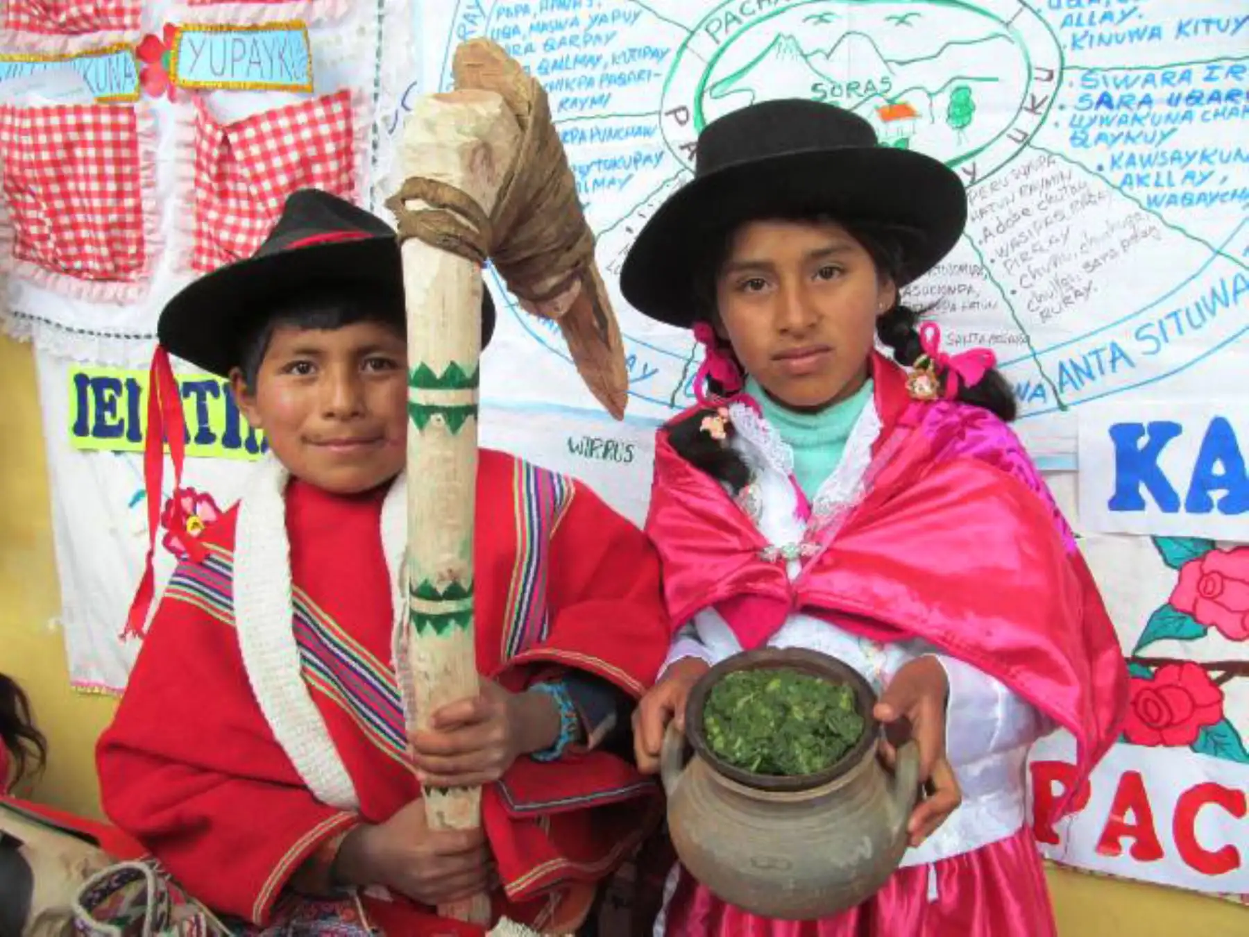 Más de 160 escolares de 21 pueblos originarios y comunidades afroperuanas presentarán en el Tinkuy 2018 alimentos que se cultivan y se emplean en sus localidades, en especial aquellos que contribuyen a un crecimiento saludable, nutritivo y sin anemia. Foto: ANDINA/Minedu