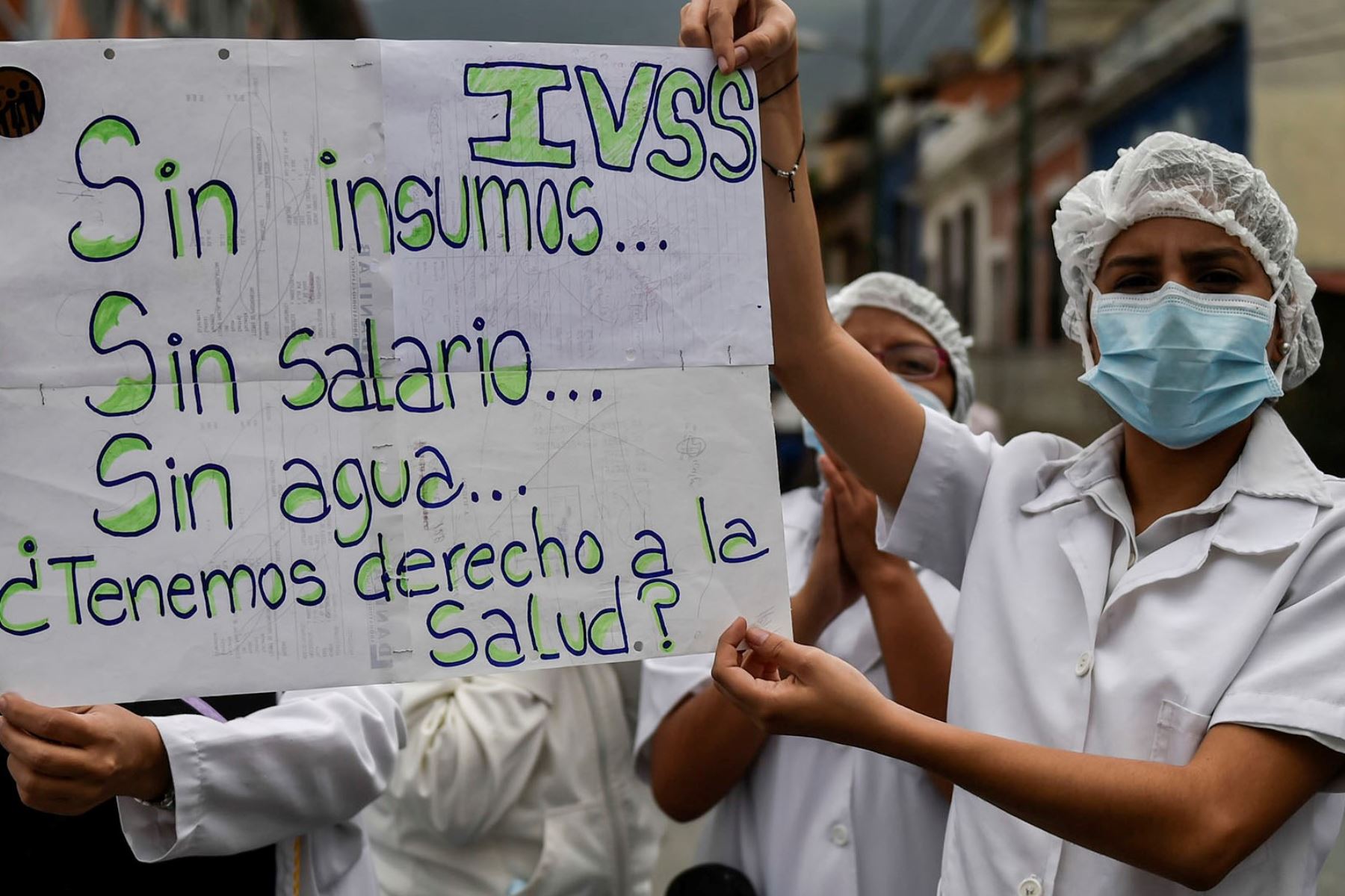 Protestas de médicos en Venezuela Foto: AFP