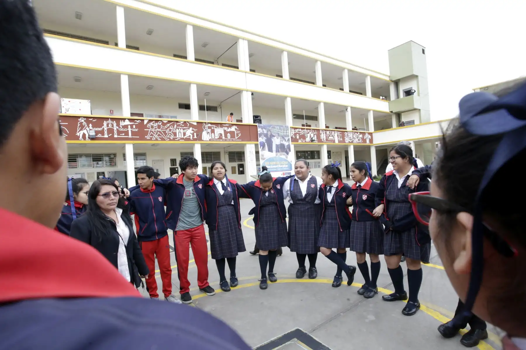Se realiza el tercer simulacro nacional escolar 2018. Foto: ANDINA/Melina Mejía
