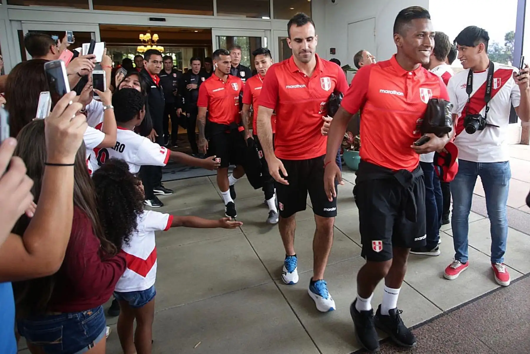 La Selección Peruana  llegò al estadio Hard Rock de Miami, donde disputará un  partido ante Chile. Foto: ANDINA/FPF