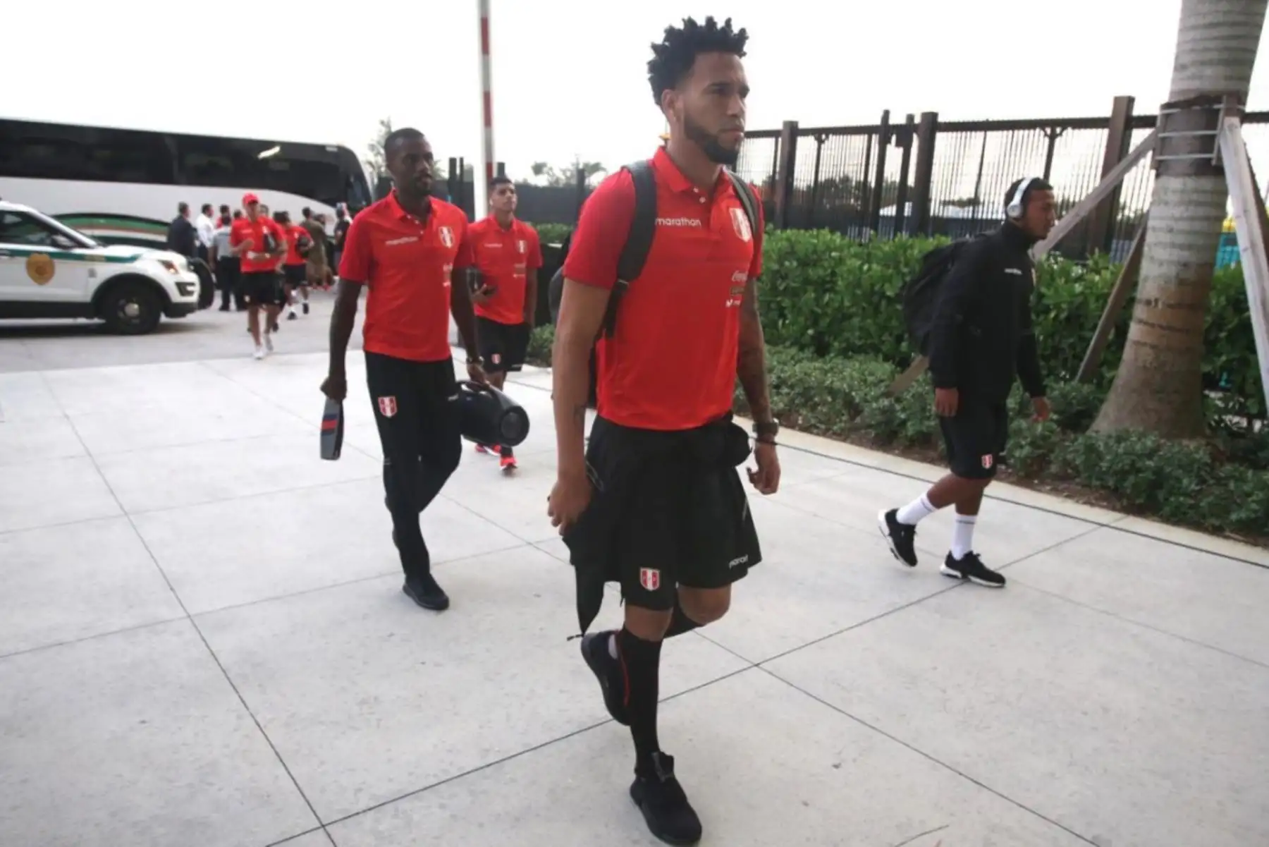La Selección Peruana  llegò al estadio Hard Rock de Miami, donde disputará un  partido ante Chile. Foto: ANDINA/FPF