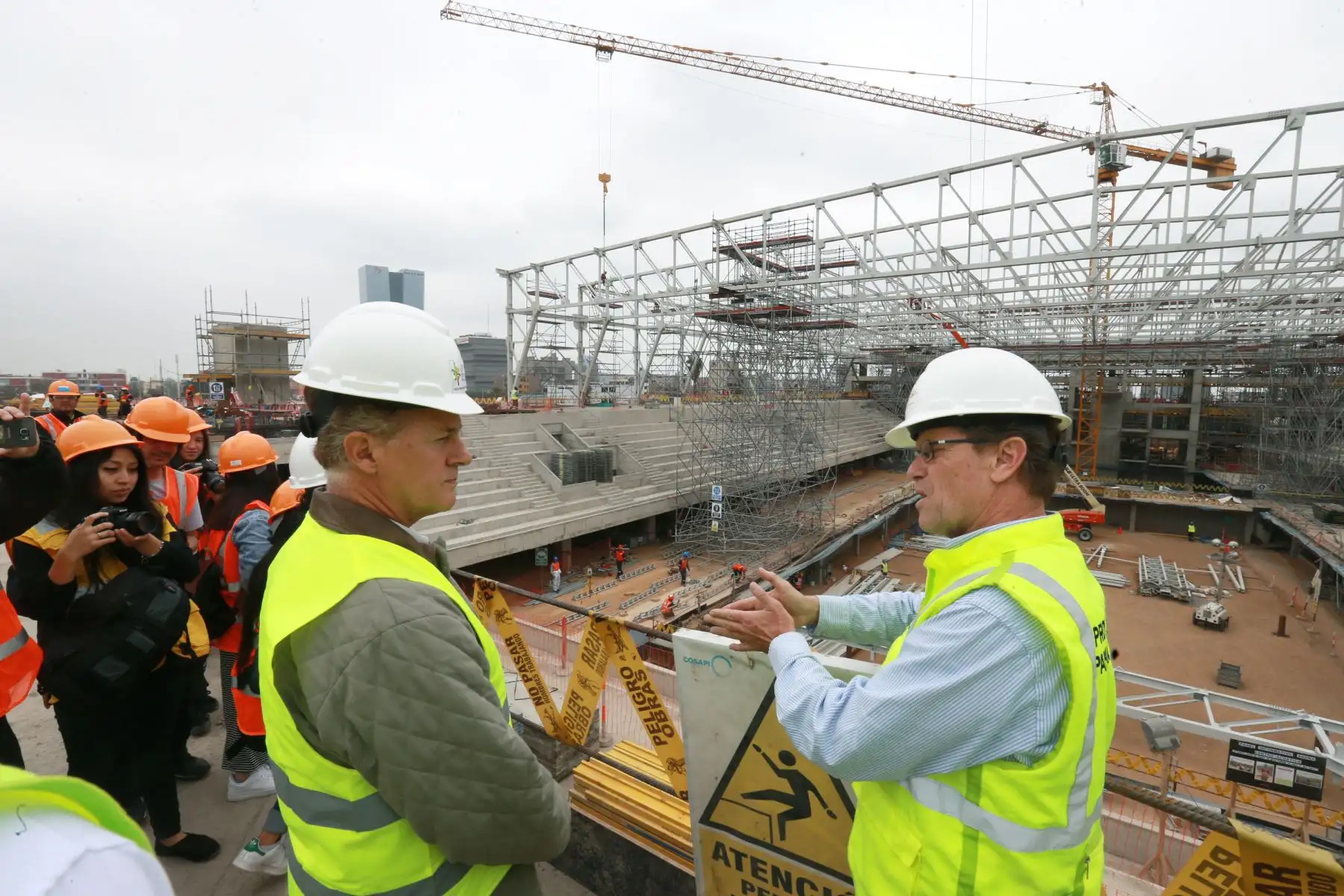Alcalde electo de Lima Jorge Muñoz, recorrió las obras de construcción para los XVIII Juegos Panamericanos 2019. Foto:ANDINA/Norman Córdova