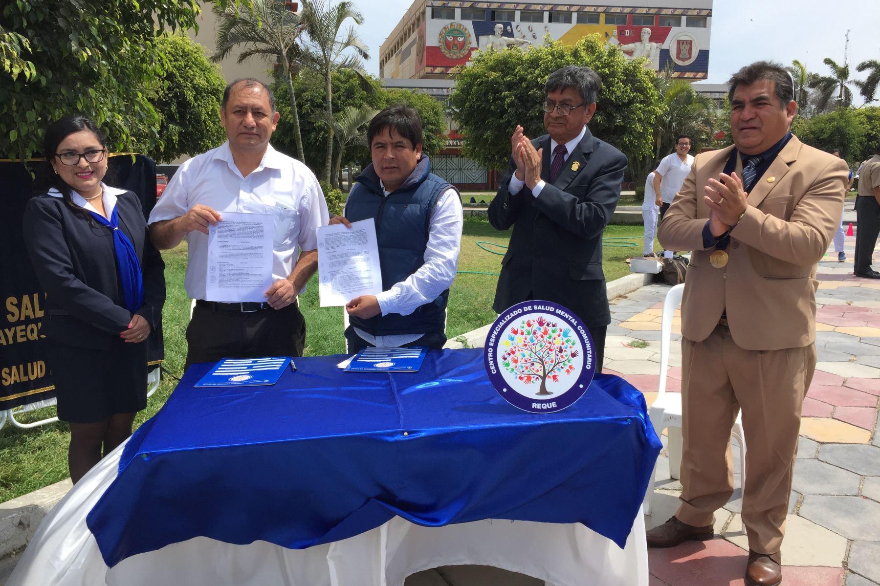 Geresa Lambayeque y Municipalidad Distrital de Reque suscriben convenio para fortalecer atención en salud mental.