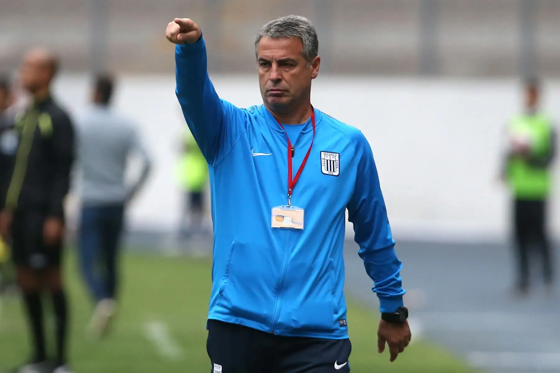 Director técnico de Alianza Lima y Sport Boys igualaron 1 a 1  por la jornada 2 del Torneo de Clausura.  En Estadio Nacional. Foto: ANDINA/Vidal Tarqui
