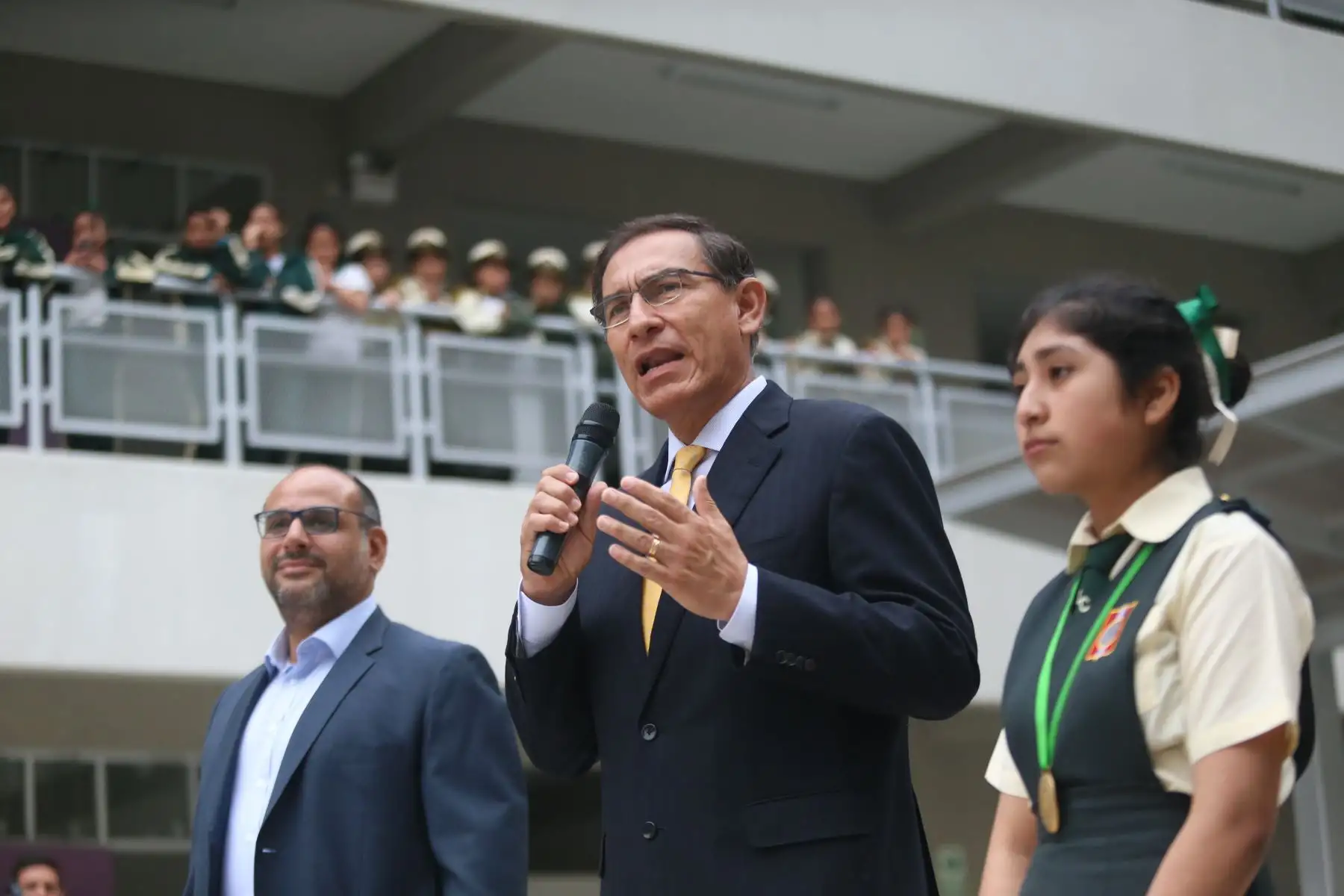 Jefe de Estado inaugura I.E. Esther Cáceres Salgado en el distrito del Rímac. Foto: ANDINA/Prensa Presidencia