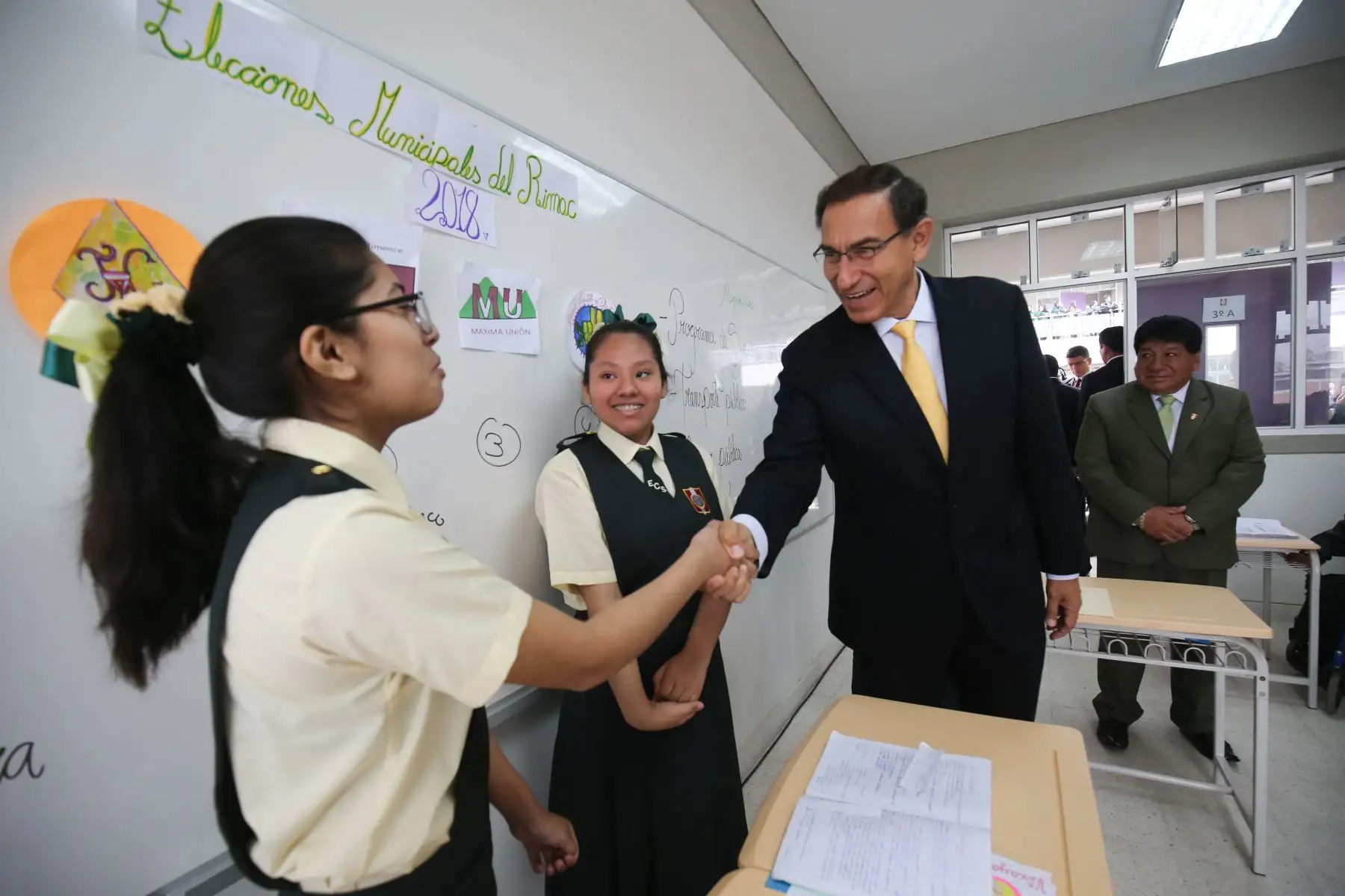 Jefe de Estado inaugura I.E. Esther Cáceres Salgado en el distrito del Rímac. Foto: ANDINA/Prensa Presidencia