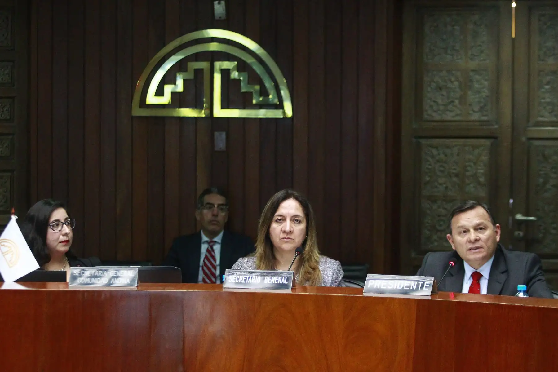 Canciller del Perú, Néstor Popolizo y ministros de Comercio Exterior de la Comunidad Andina se reúnen  en Lima.FotoDINA/Eddy Ramos