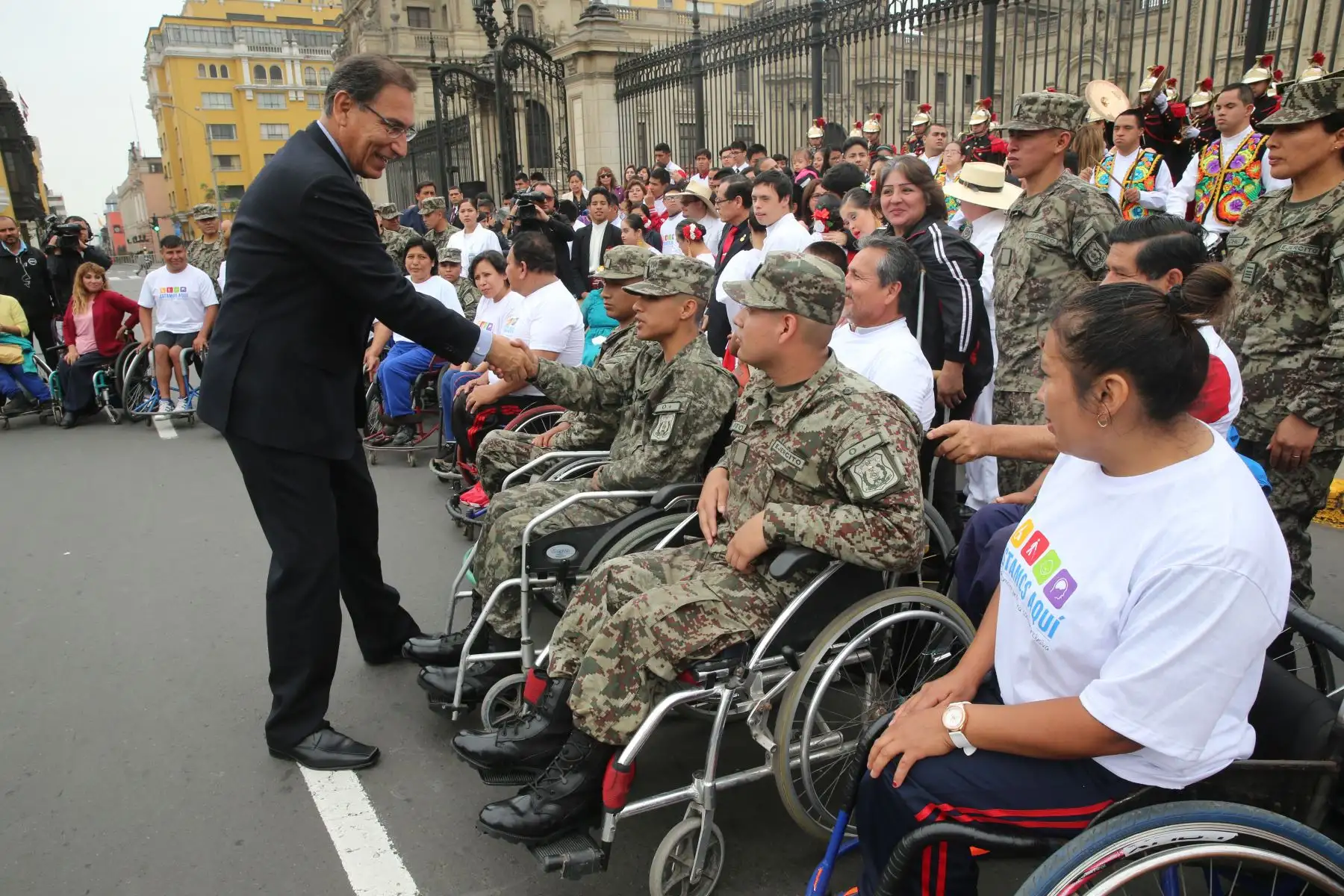 Presidente de la República, Martín Vizcarra y primera dama lideran actividades por el Día Nacional de las Personas con Habilidades Diferentes en Palacio de Gobierno. Foto: ANDINA/Juan Carlos Guzmán Negrini/Prensa Presidencia