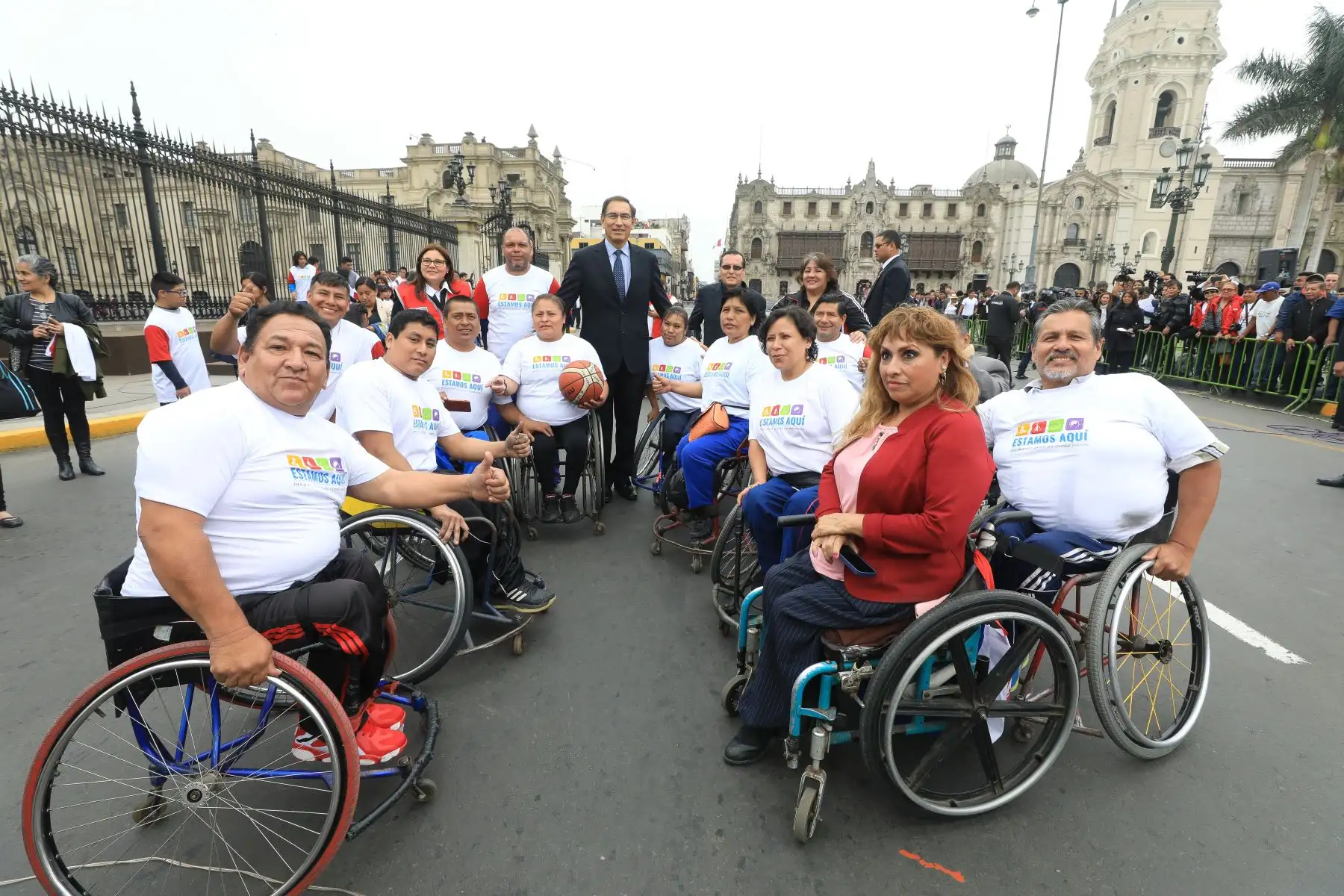 Presidente de la República, Martín Vizcarra y primera dama lideran actividades por el Día Nacional de las Personas con Habilidades Diferentes en Palacio de Gobierno. Foto: ANDINA/Juan Carlos Guzmán Negrini/Prensa Presidencia