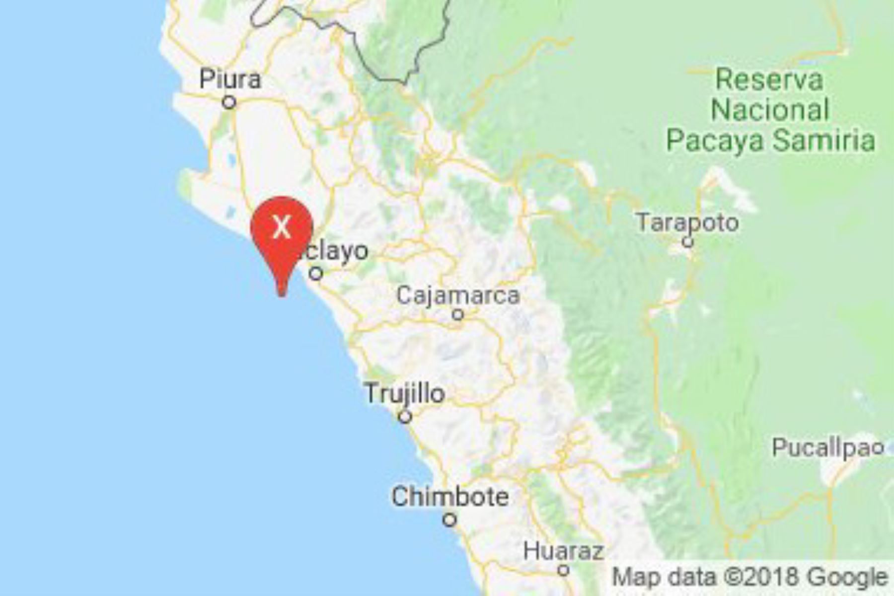 Epicentro de sismo de magnitud 4.2 registrado esta mañana fue localizado en el distrito de Pimentel, región Lambayeque. Foto: ANDINA/Difusión