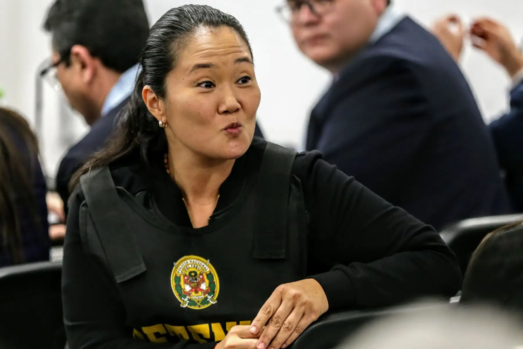 Audiencia en la Sala Penal Nacional en el que se discute la situación legal de Keiko Fujimori. Foto: ANDINA/Luis Iparraguirre