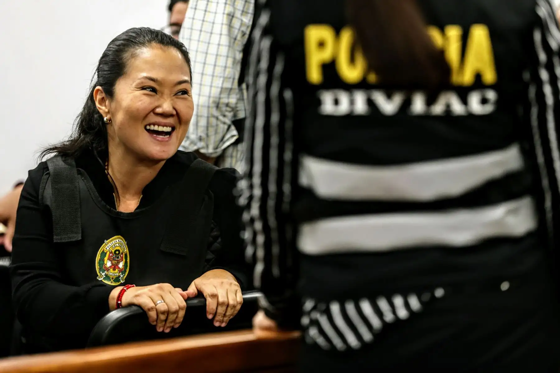 Audiencia en la Sala Penal Nacional en el que se discute la situación legal de Keiko Fujimori. Foto: ANDINA/Luis Iparraguirre