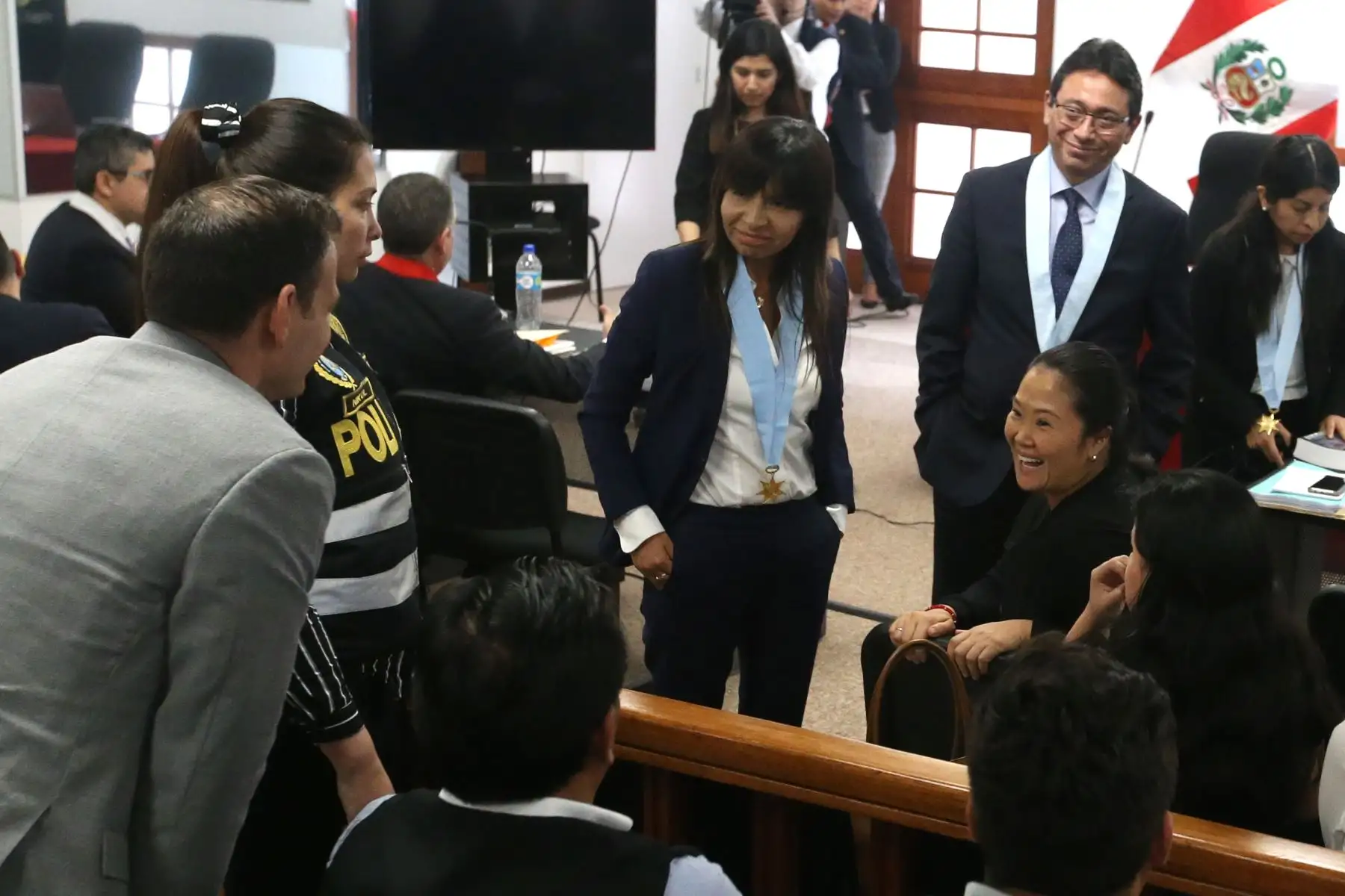 Audiencia en la Sala Penal Nacional en el que se discute la situación legal de Keiko Fujimori. Foto: ANDINA/Vidal Tarqui