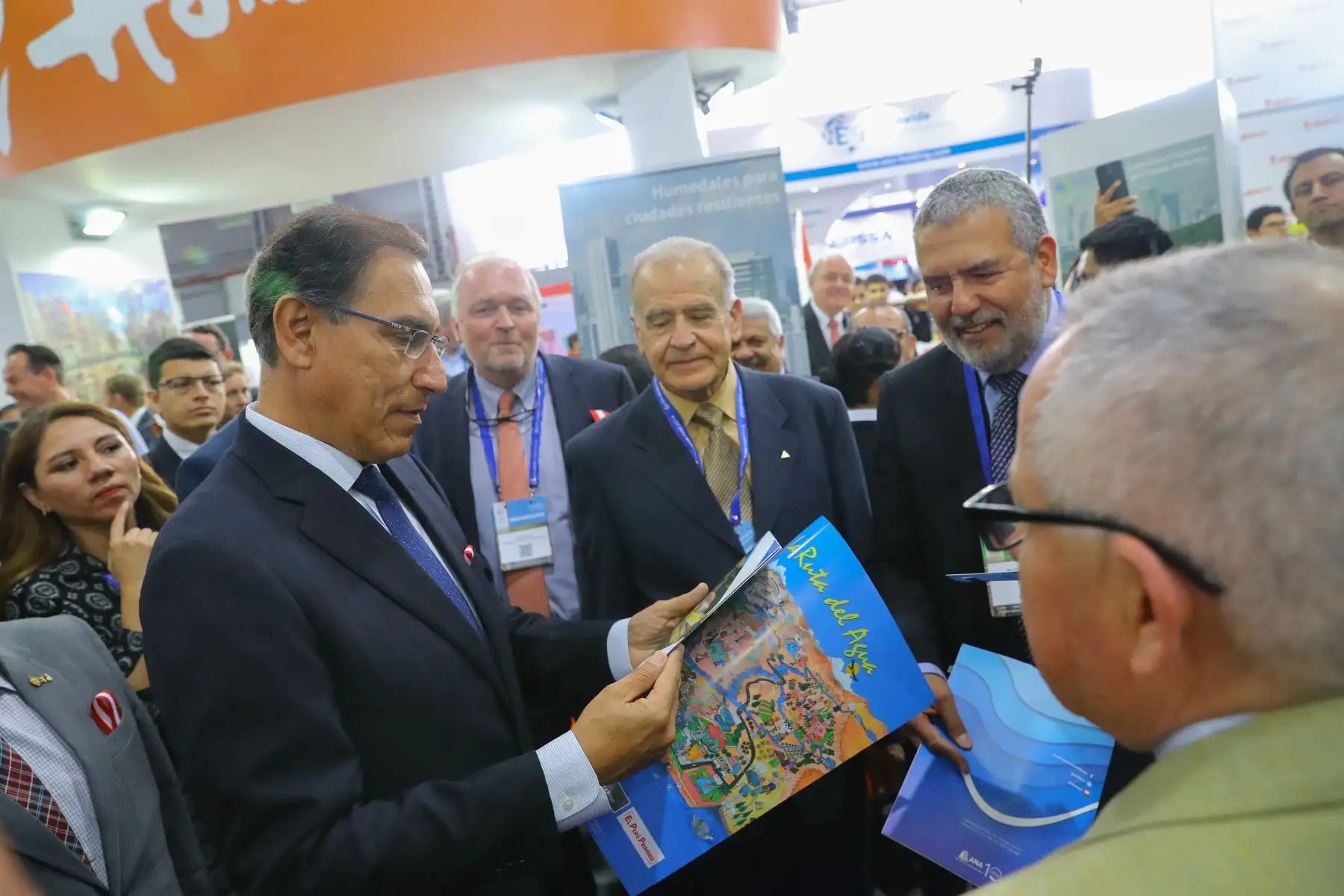 El presidente Martín Vizcarra inaugurò  la ExpoAguaPerú 2018, evento que tiene como objetivo compartir buenas prácticas y experiencias exitosas que contribuyan a la solución de una mejor gestión del agua y saneamiento.Foto: ANDINA/Prensa Presidencia