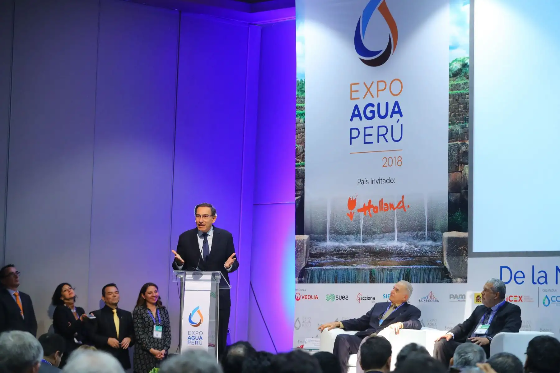 El presidente Martín Vizcarra inaugurò  la ExpoAguaPerú 2018, evento que tiene como objetivo compartir buenas prácticas y experiencias exitosas que contribuyan a la solución de una mejor gestión del agua y saneamiento.Foto: ANDINA/Prensa Presidencia