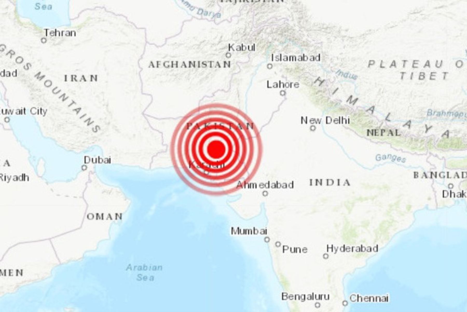 Fuerte sismo en Pakistán Foto: INTERNET/Medios