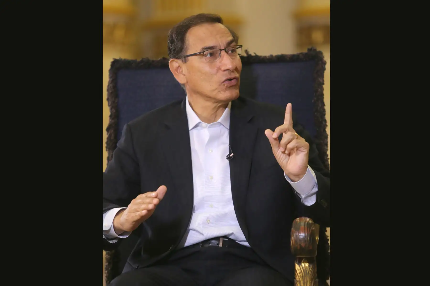 Presidente de la República, Martín Vizcarra, da detalles sobre la captura del ex juez, César Hinostroza en Palacio de Gobierno. Foto: ANDINA/Juan Carlos Guzmán Negrini/Prensa Presidencia